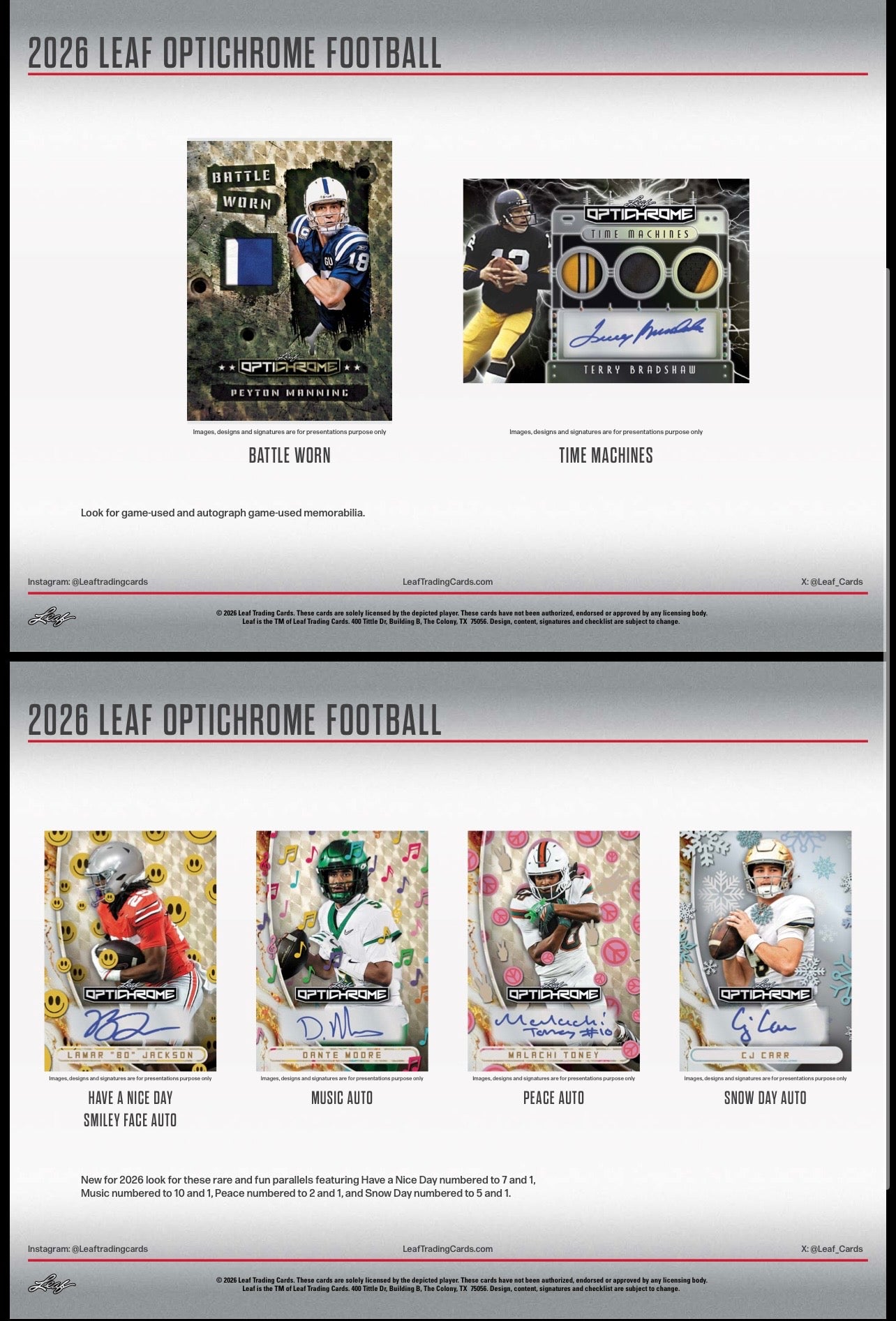 2026 Leaf Optichrome Football Jumbo Box