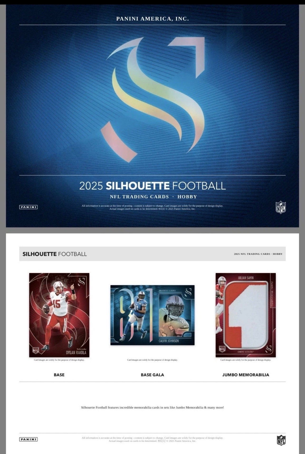 2025 Panini Silhouette Football Hobby Box