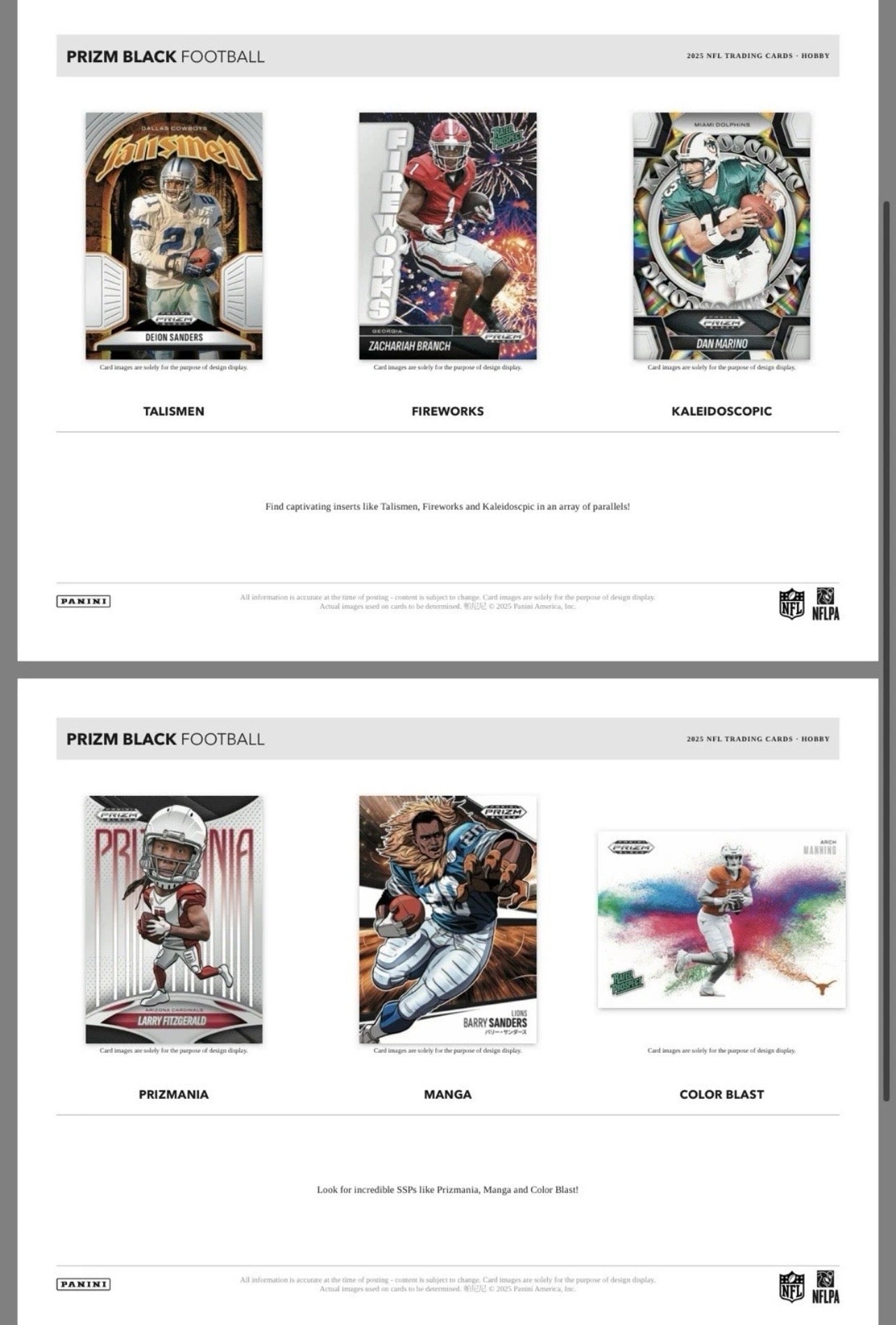 2025 Panini Prizm Black Football Hobby Box