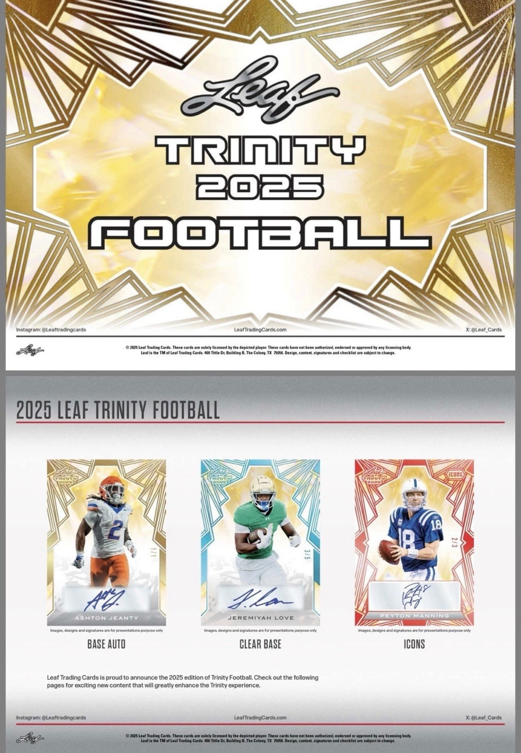 2025 Leaf Trinity Football Hobby box
