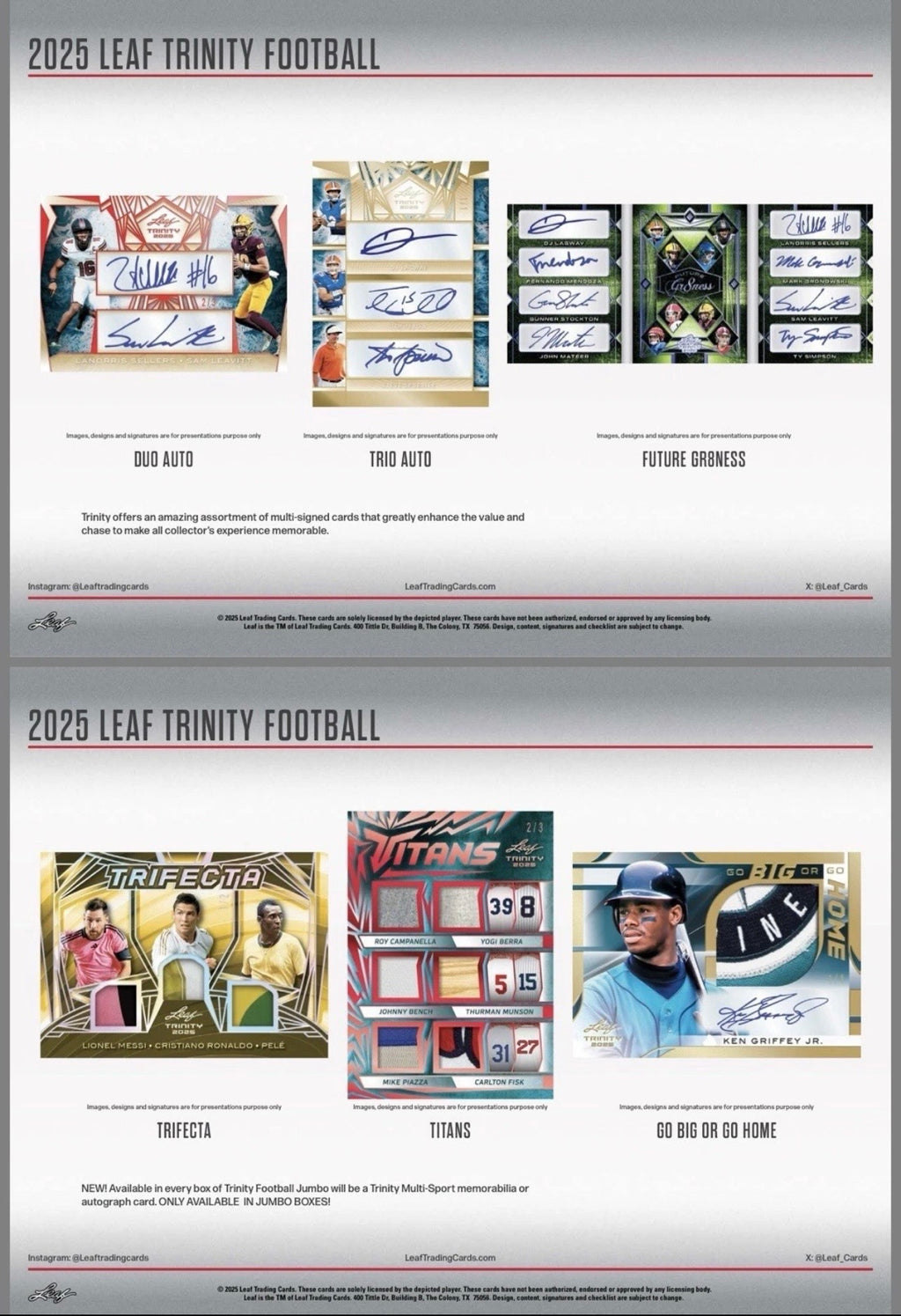 2025 Leaf Trinity Football Hobby box