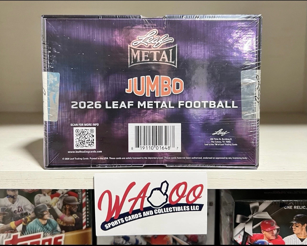 2026 Leaf Metal Football Jumbo Card Box