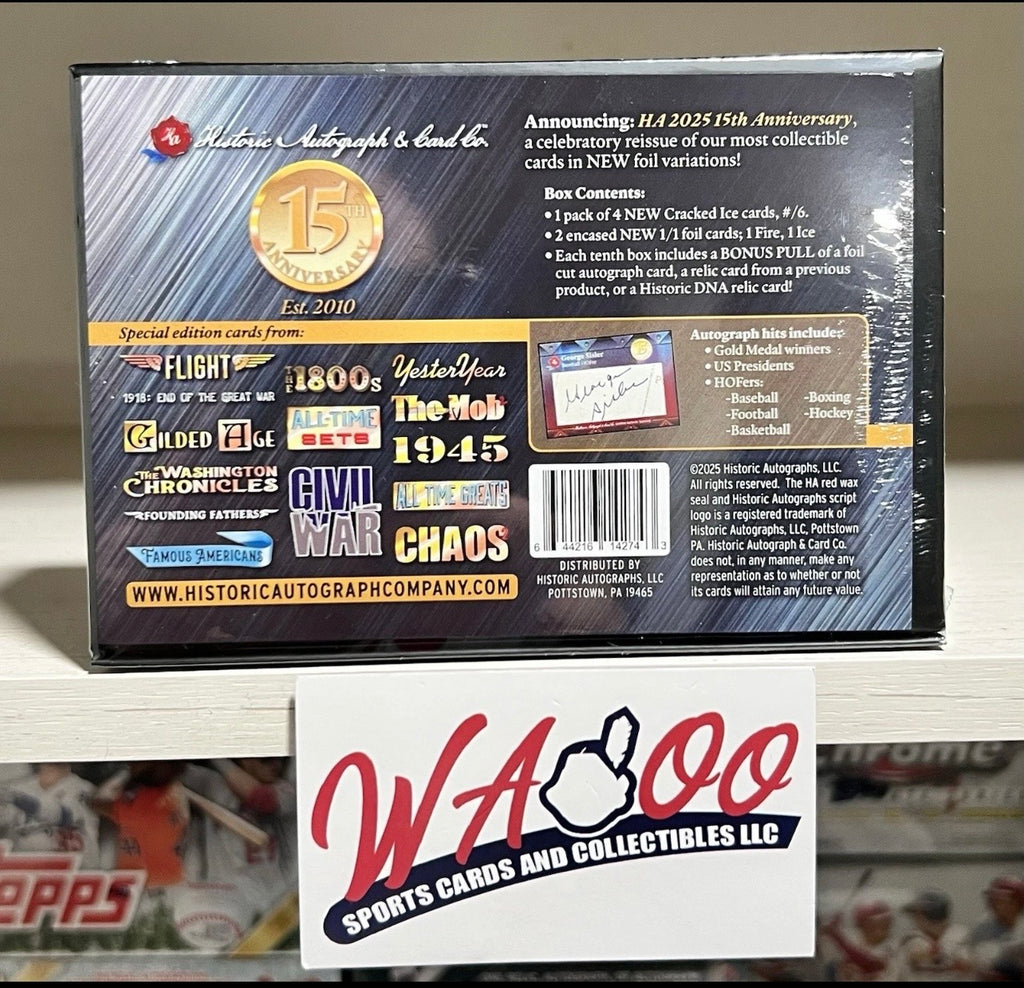 2025 Historic Autographs 15th Anniversary Edition Card Box