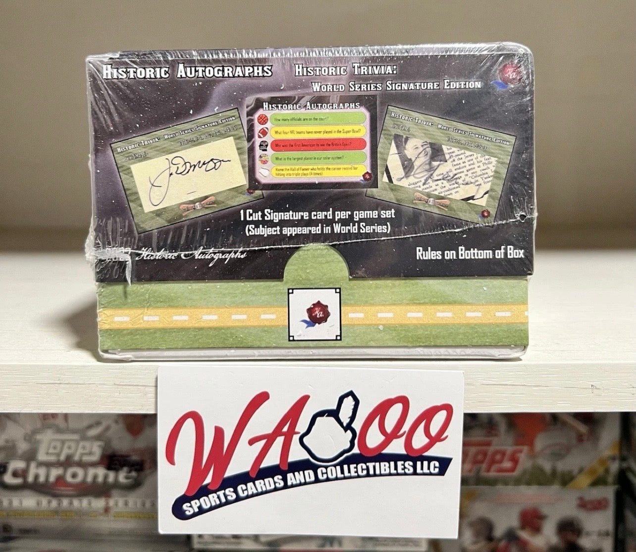 2022 Historic Autographs Trivia Set World Series Cut Signature Edition Baseball Card Box