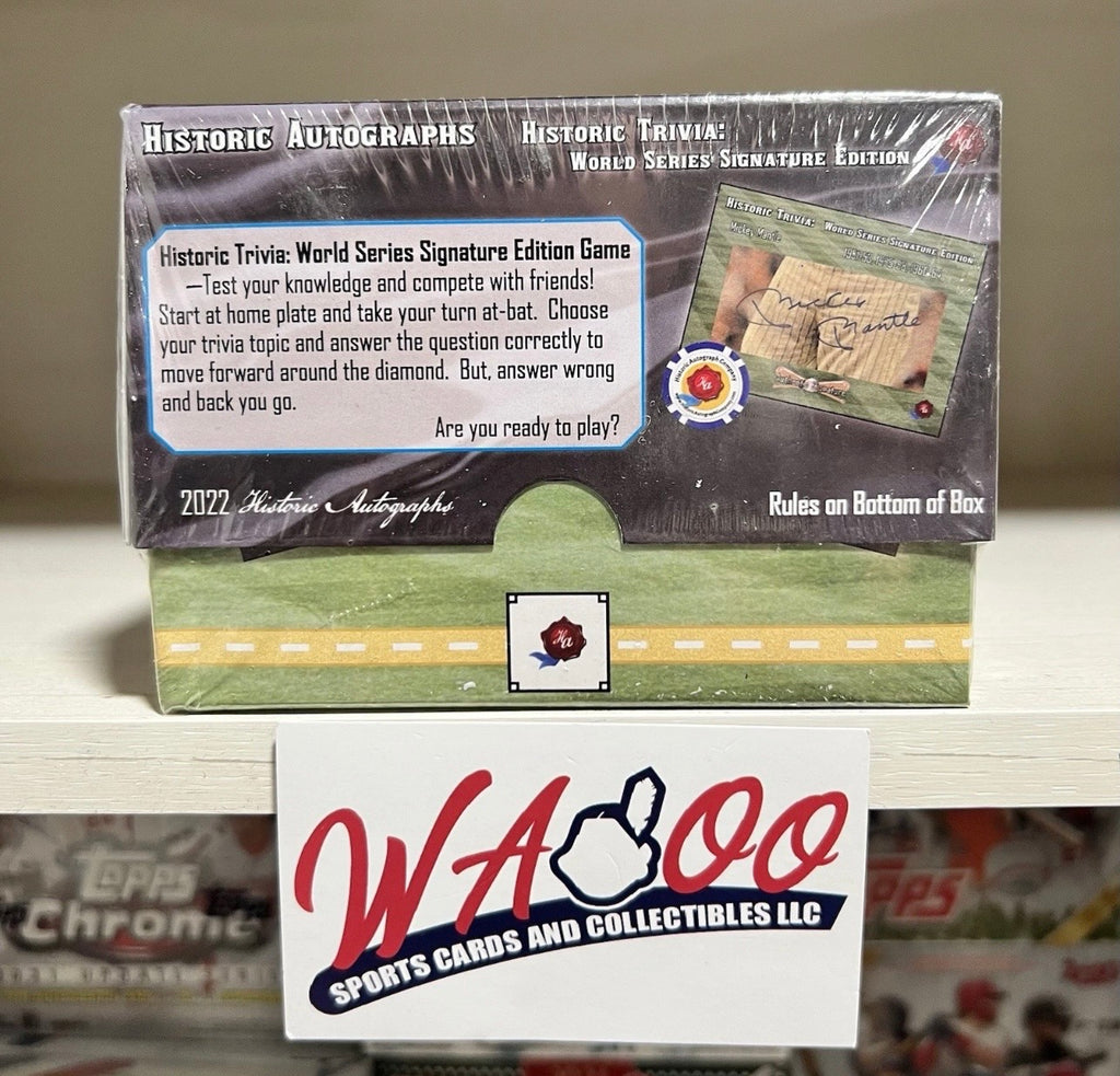 2022 Historic Autographs Trivia Set World Series Cut Signature Edition Baseball Card Box