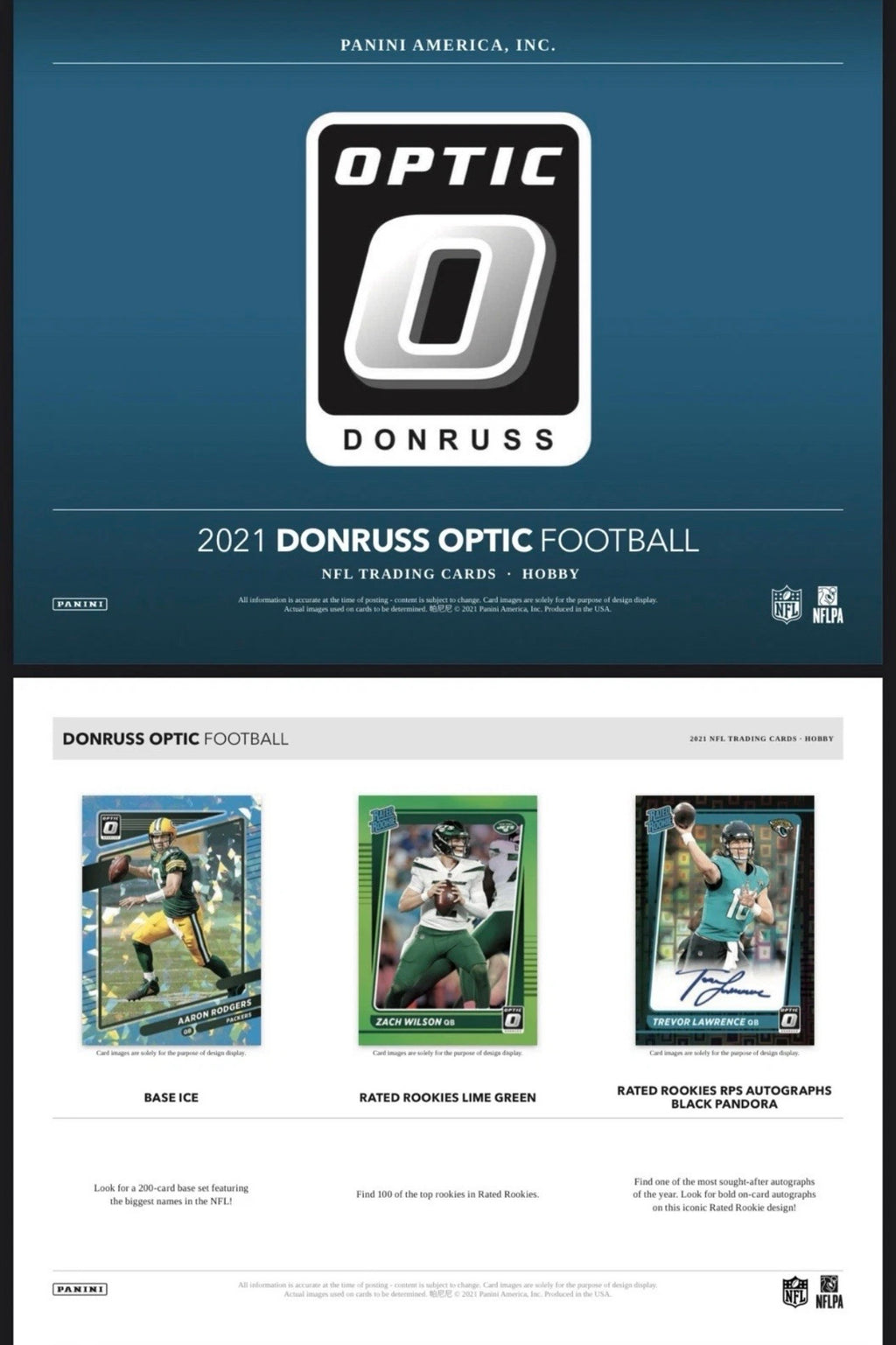 2021 Panini Donruss Optic Football Hobby Card Box