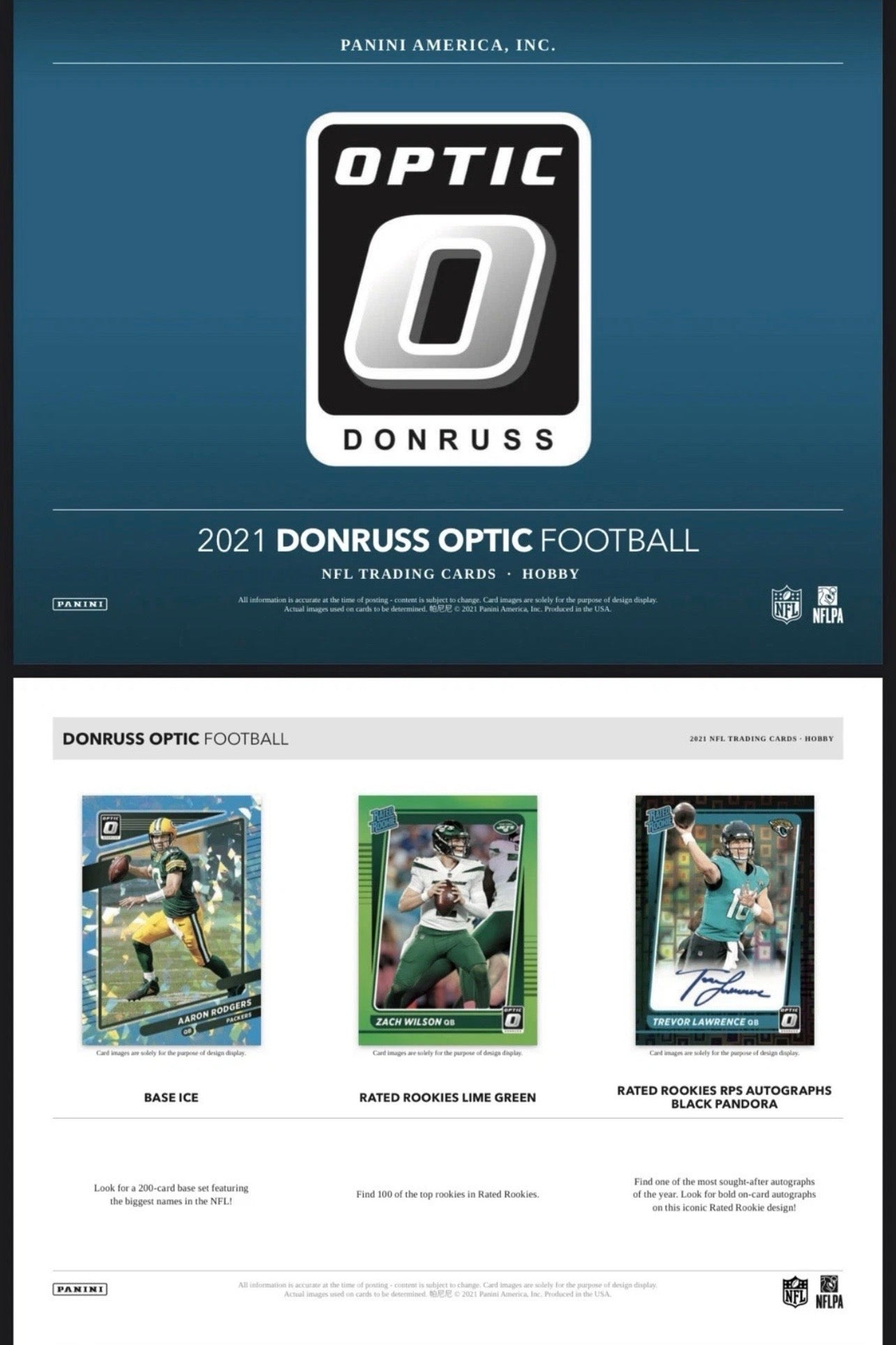2021 Panini Donruss Optic Football Hobby Card Box