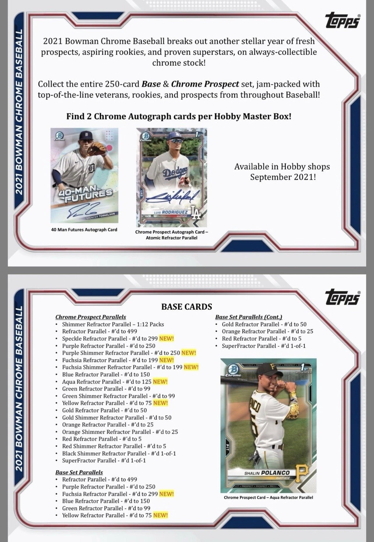 2021 Bowman Chrome Baseball Hobby Card Box