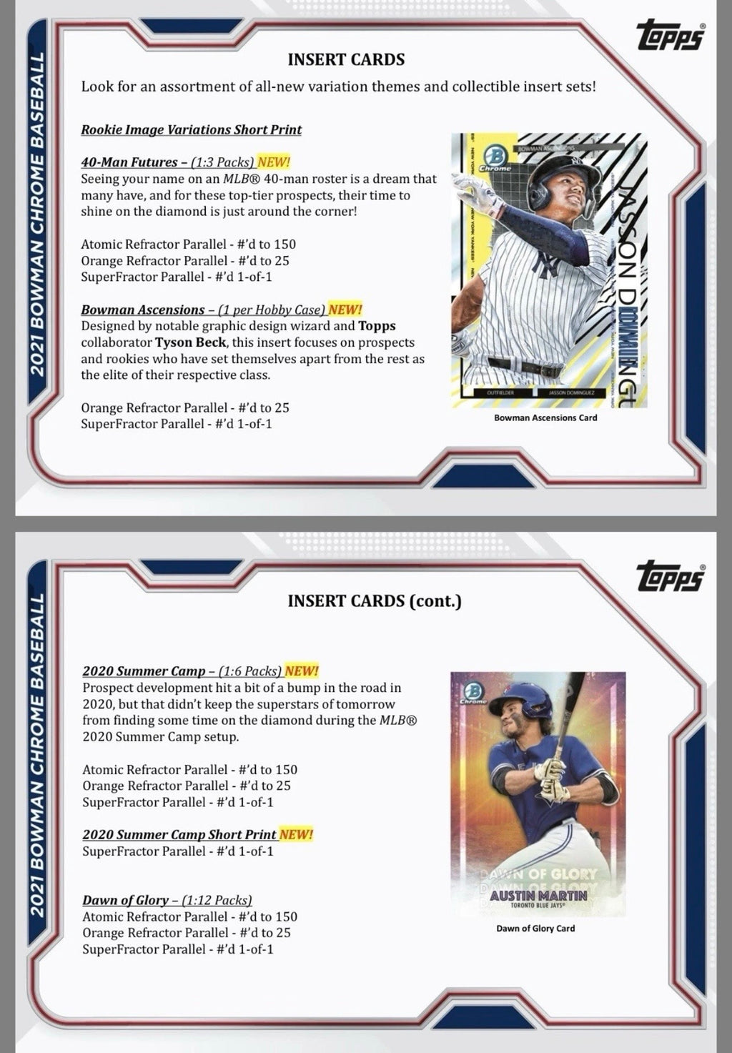 2021 Bowman Chrome Baseball Hobby Card Box