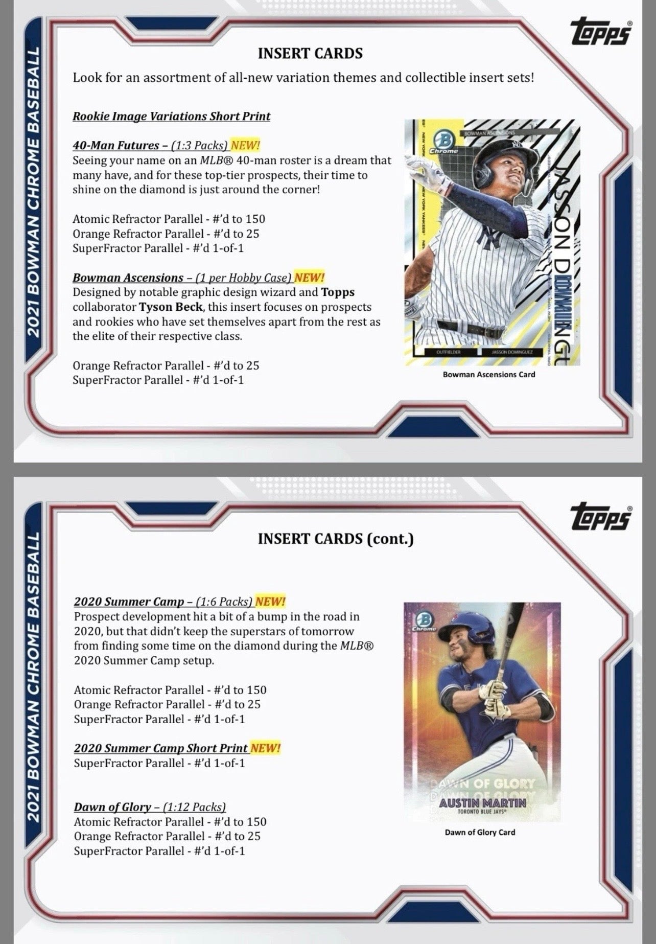 2021 Bowman Chrome Baseball Hobby Card Box