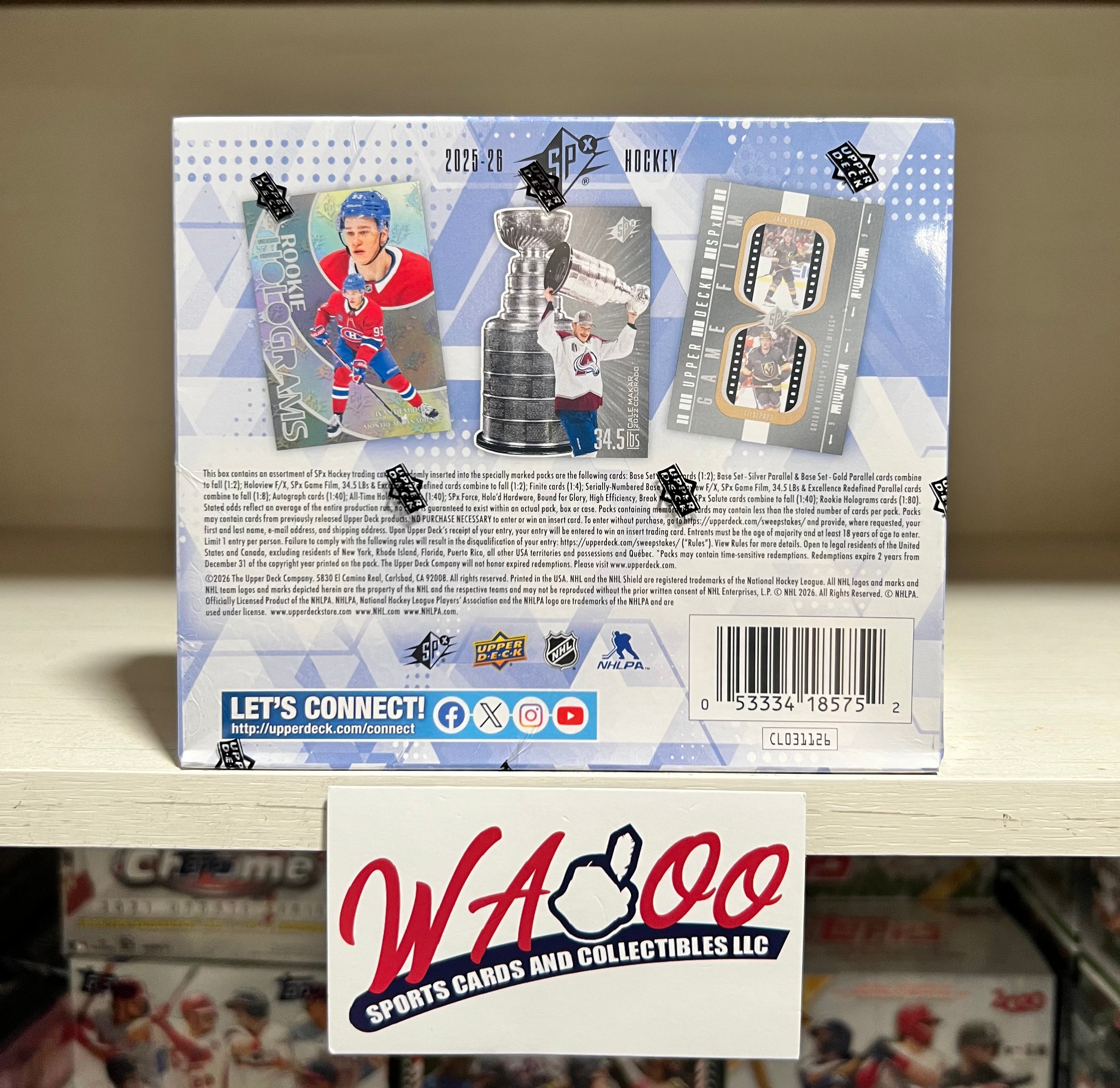 2025/26 Upper Deck SPx Hockey Hobby Box