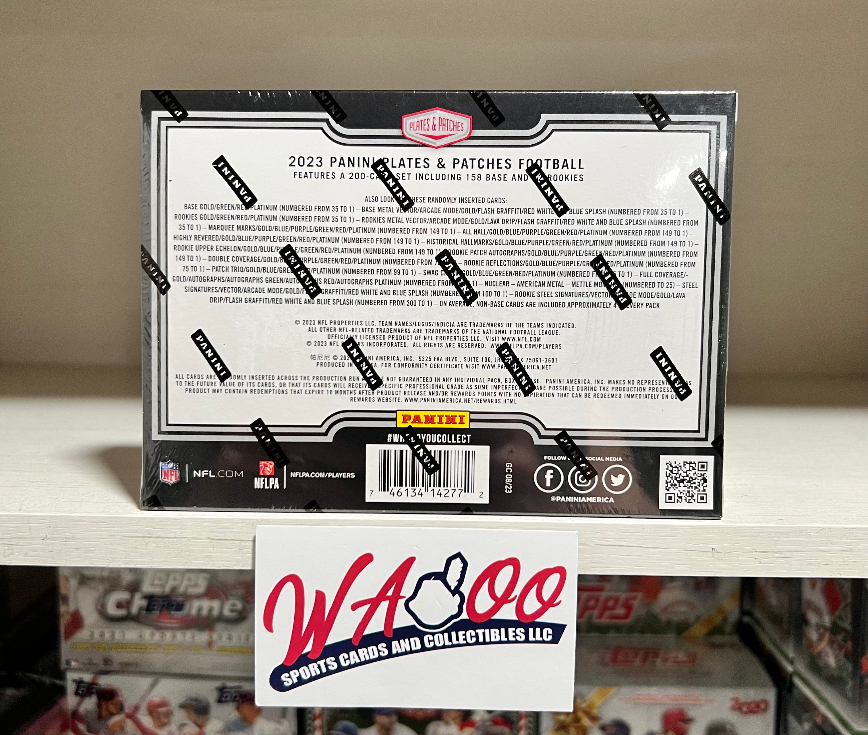 2023 Panini Plates & Patches Football Hobby Box