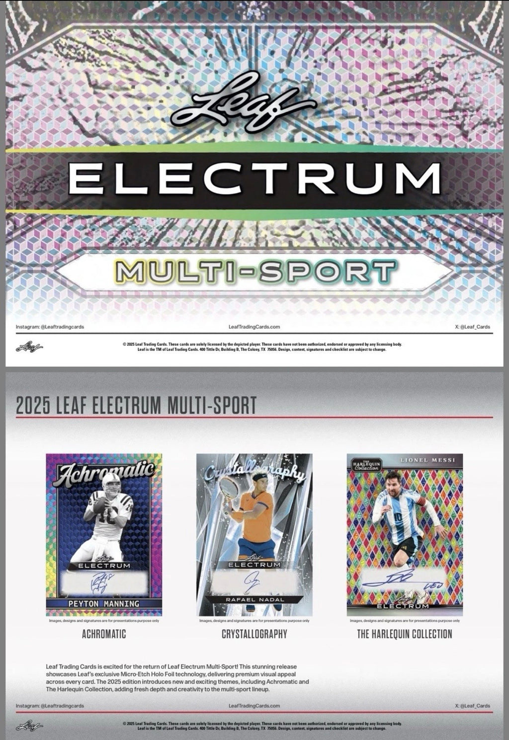 2025 Leaf Electrum Multi-Sport Hobby Box