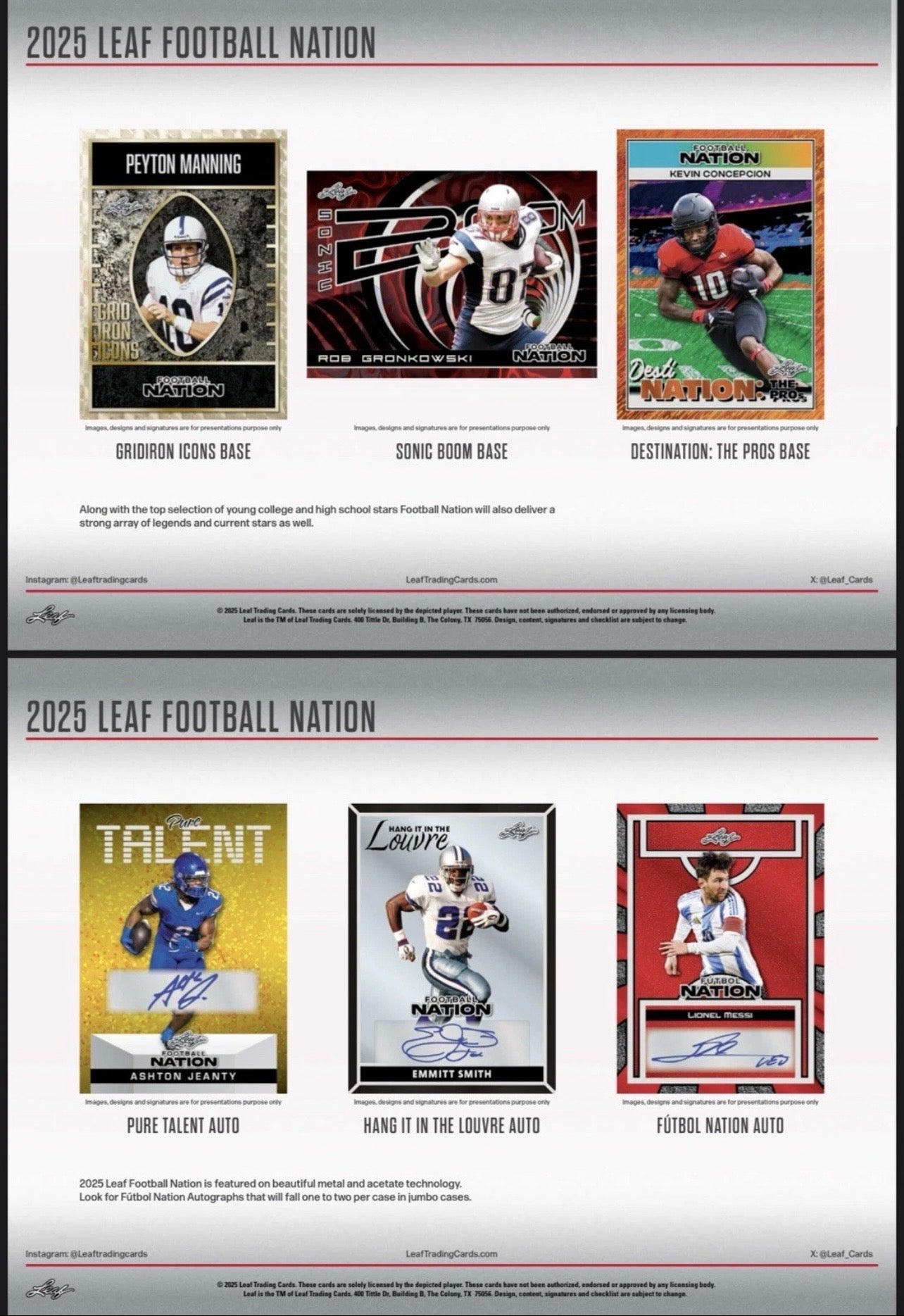2025 Leaf Football Nation Hobby Box