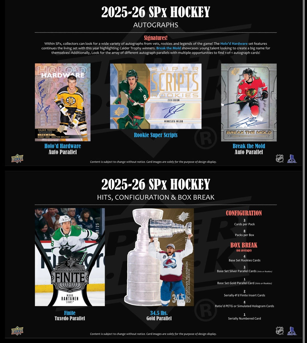 2025/26 Upper Deck SPx Hockey Hobby Box