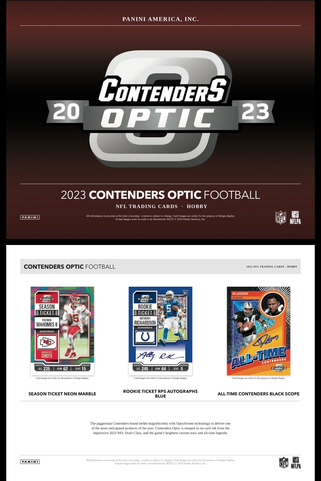2023 Panini Contenders Optic Football Hobby Box