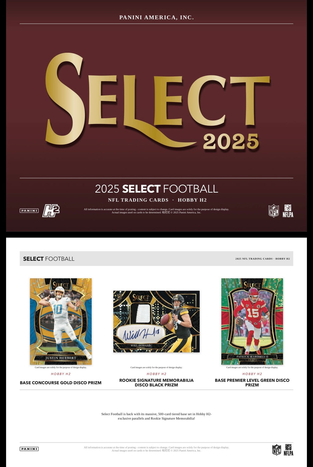 2025 Panini Select Football H2 Box