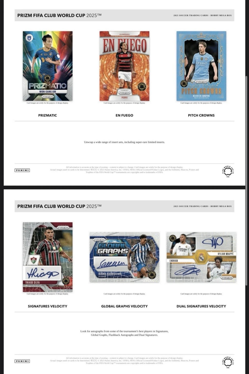 2025 Panini Prizm FIFA Club World Cup Soccer Hobby Mega Box