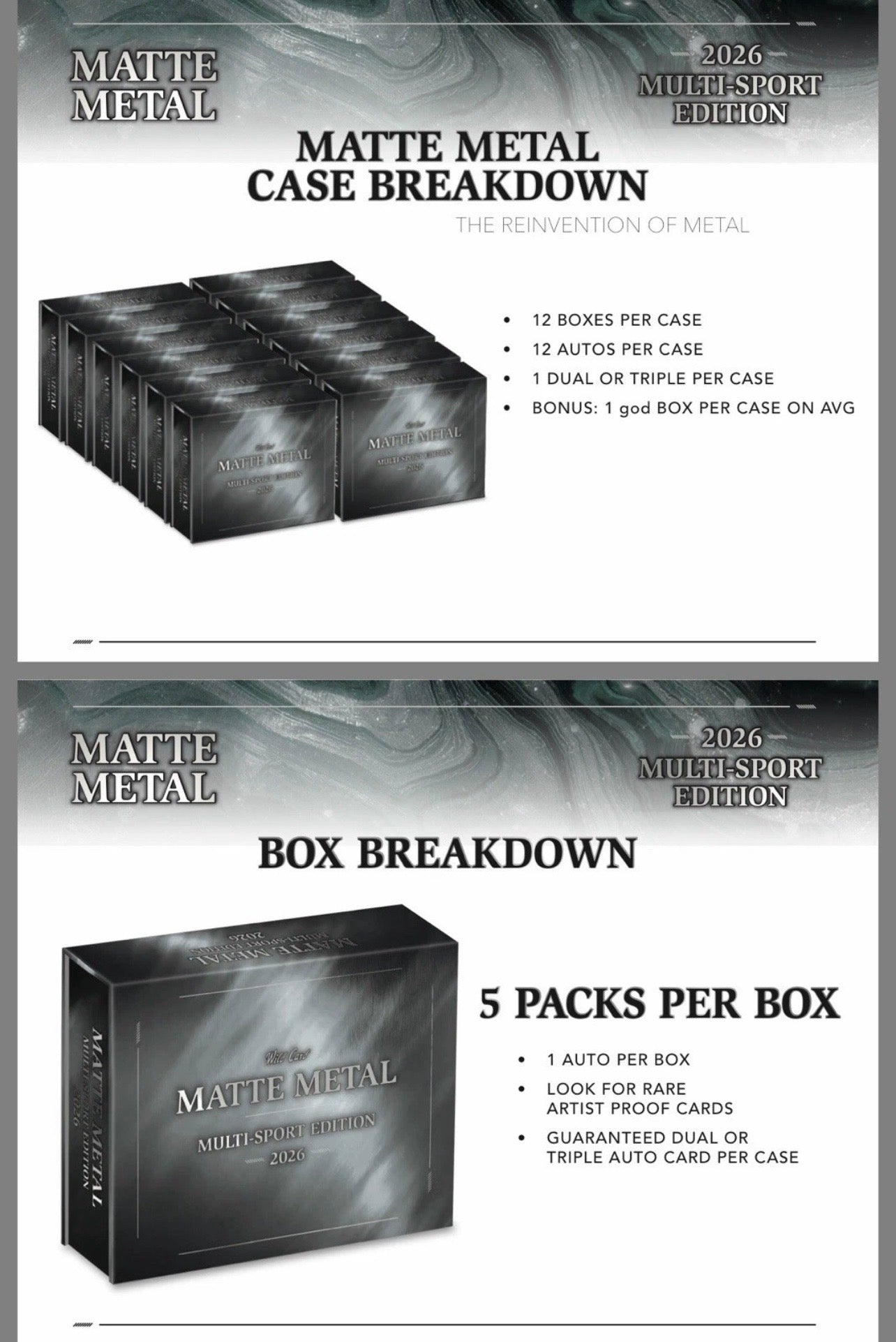 2026 Wild Card Matte Metal Multi-Sport Edition Box