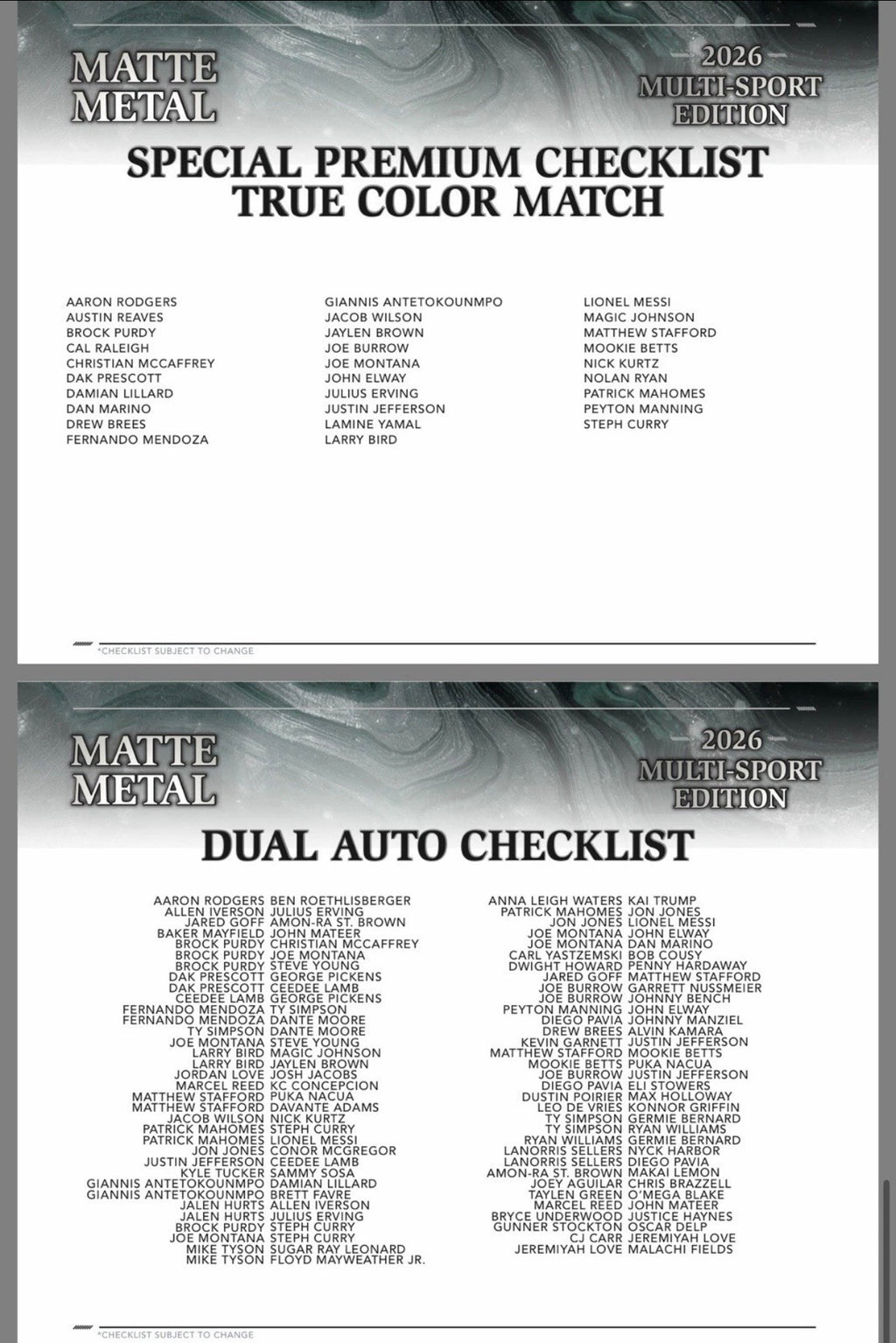 2026 Wild Card Matte Metal Multi-Sport Edition Box