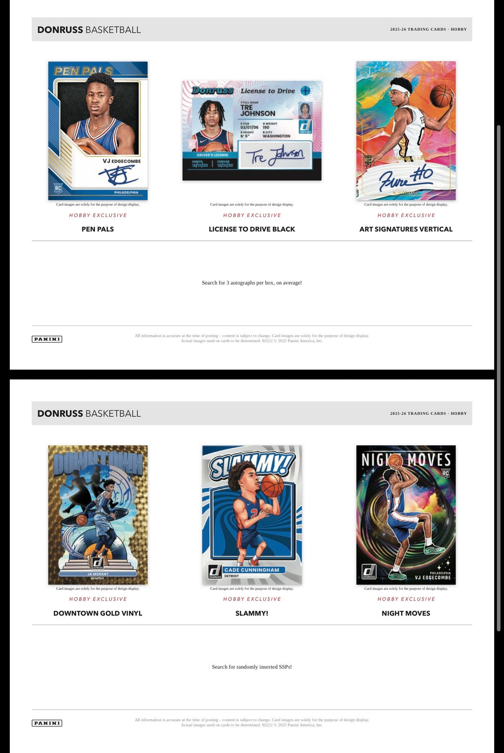 2025/26 Panini Donruss Basketball Hobby Box
