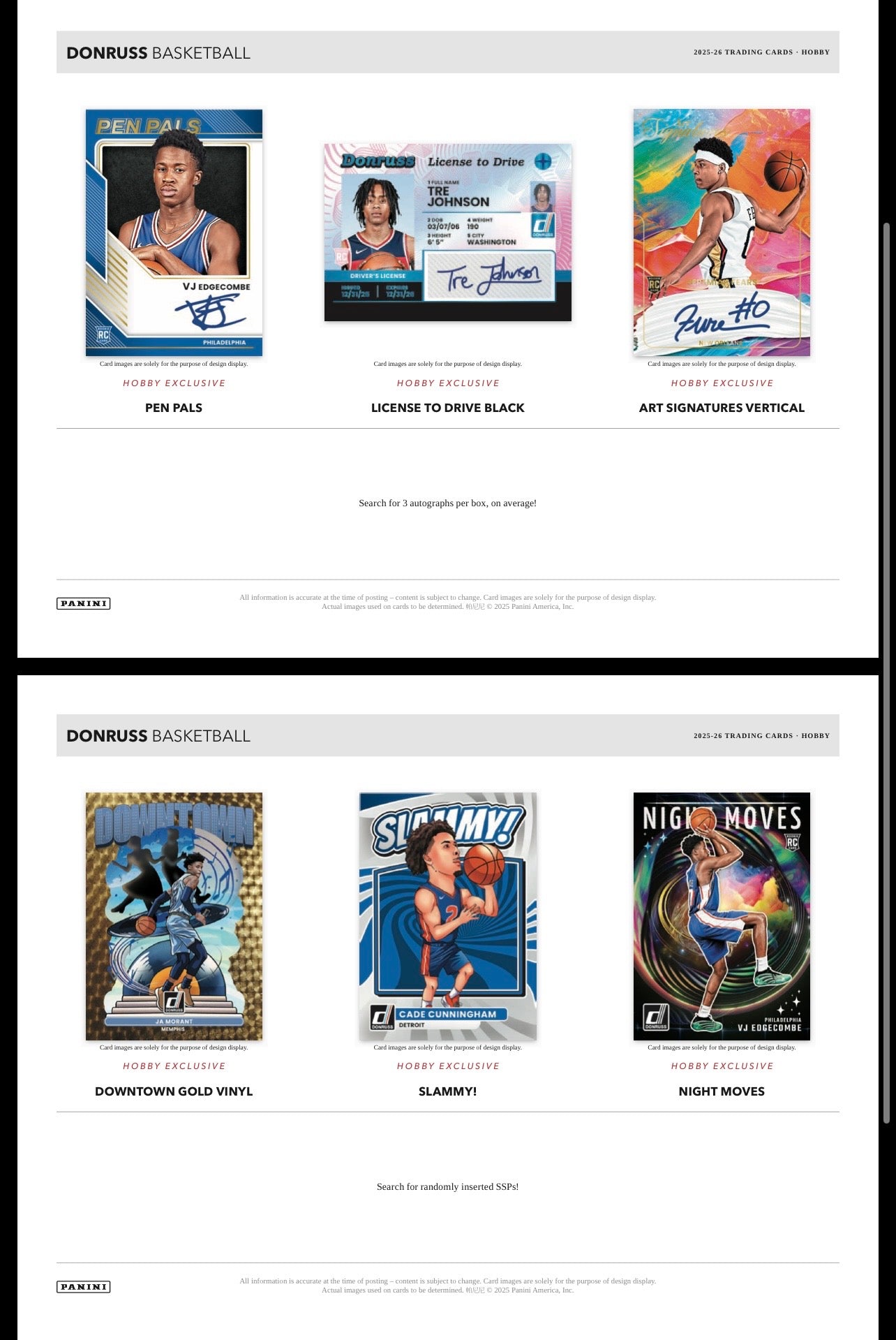 2025/26 Panini Donruss Basketball Hobby Box