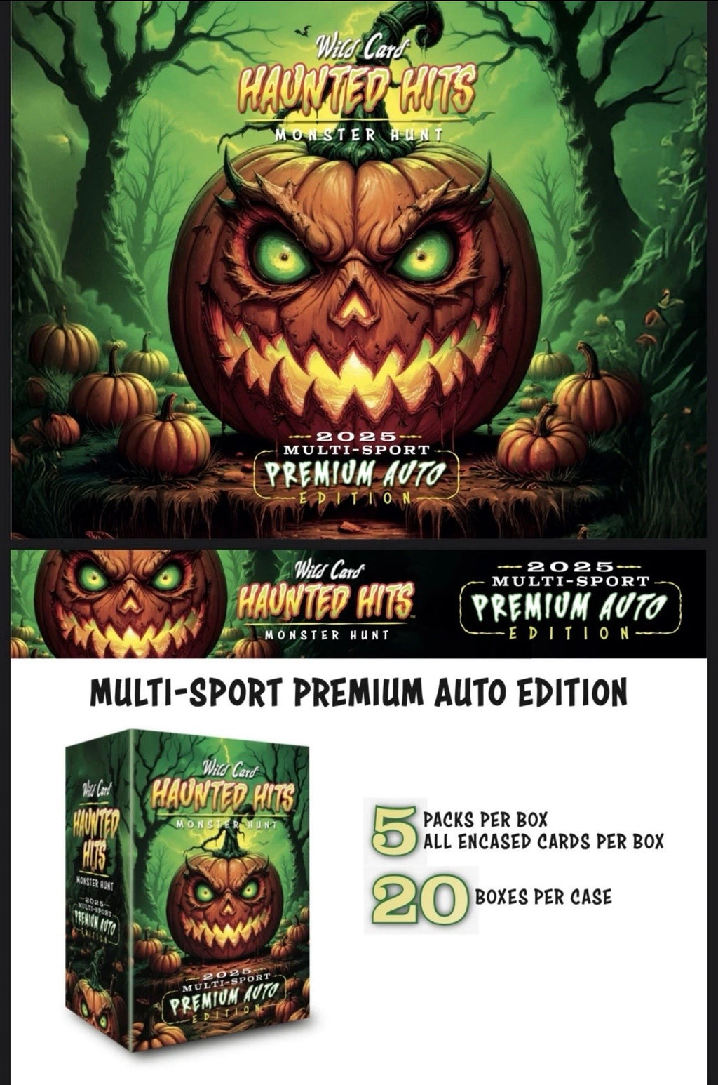 2025 Wild Card Haunted Hits Multi-Sport Premium Auto Edition Jumbo Box