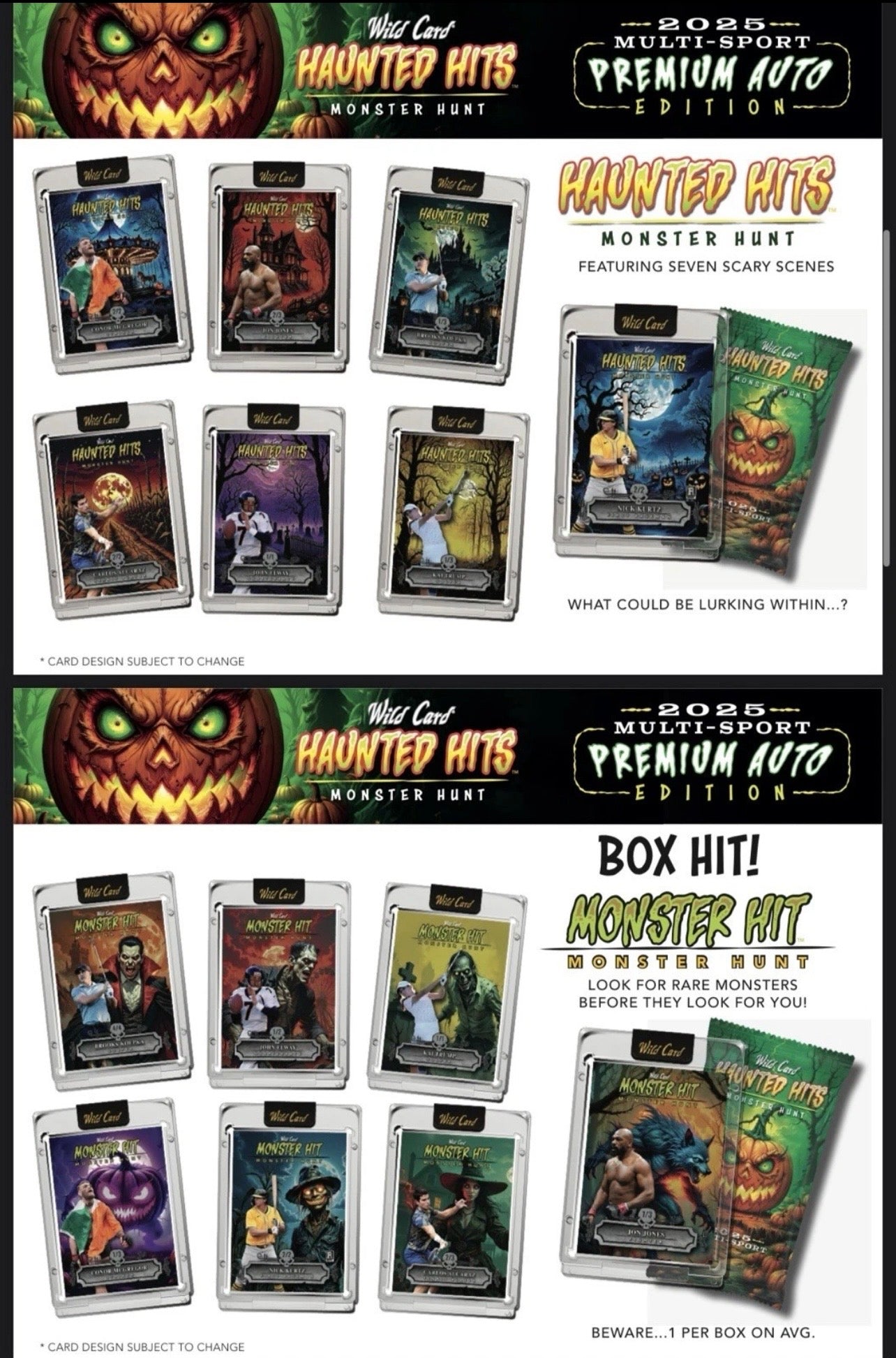 2025 Wild Card Haunted Hits Multi-Sport Premium Auto Edition Jumbo Box