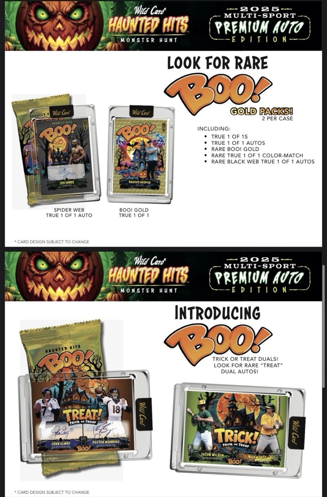 2025 Wild Card Haunted Hits Multi-Sport Premium Auto Edition Jumbo Box