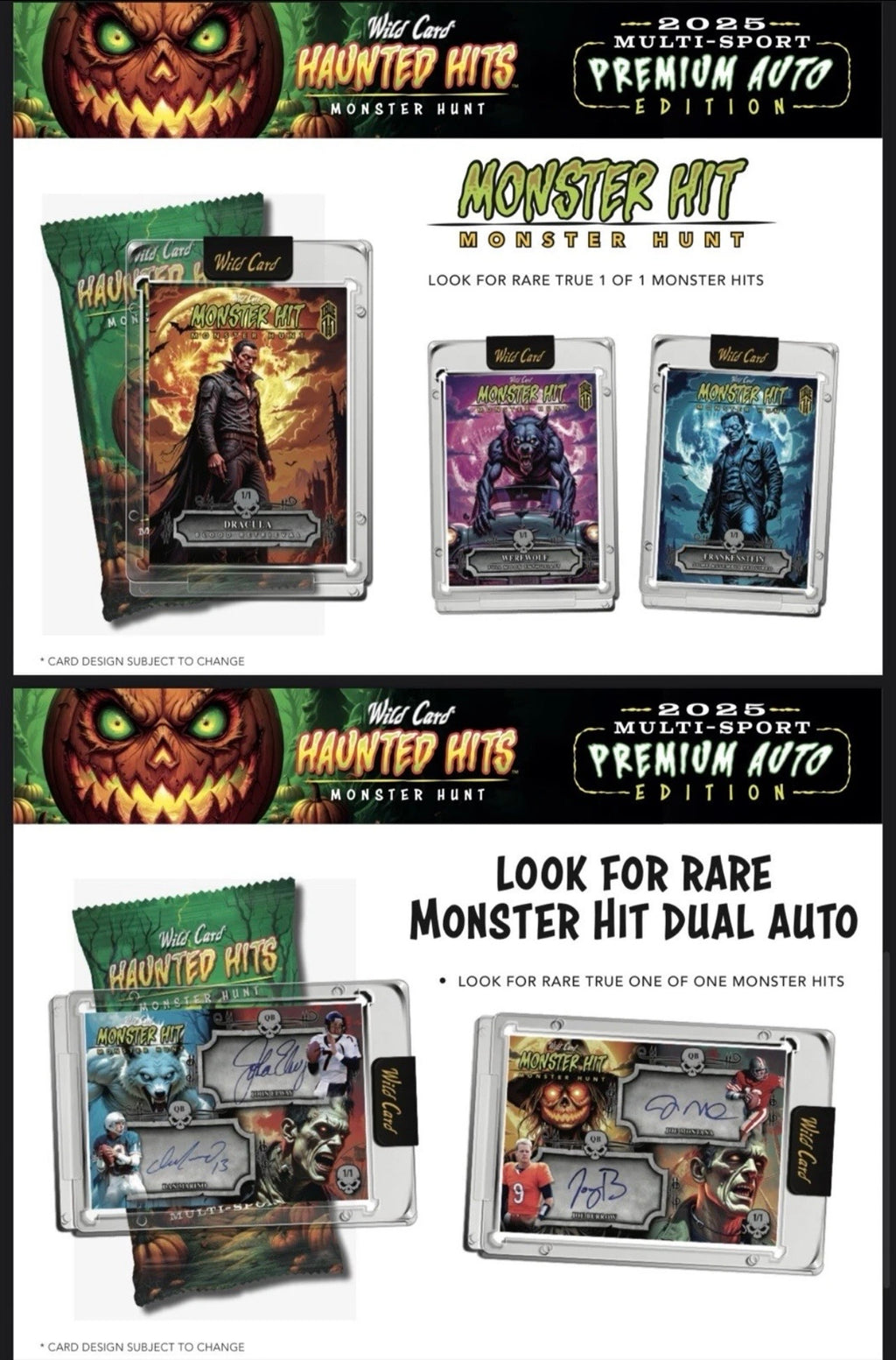 2025 Wild Card Haunted Hits Multi-Sport Premium Auto Edition Jumbo Box