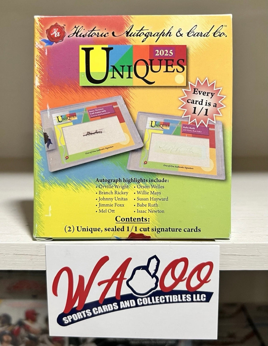 2025 Historic Autograph Uniques Hobby Box