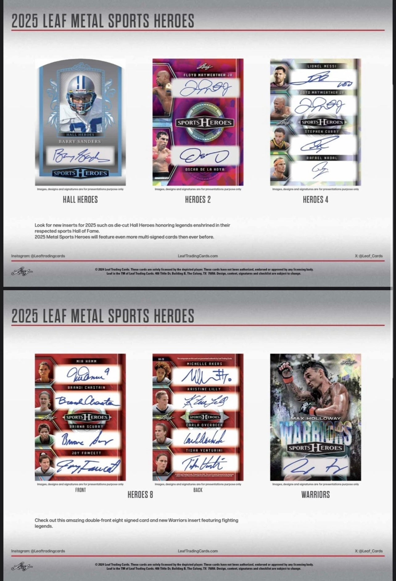 2025 Leaf Metal Sports Heroes Multi Sport Hobby Box