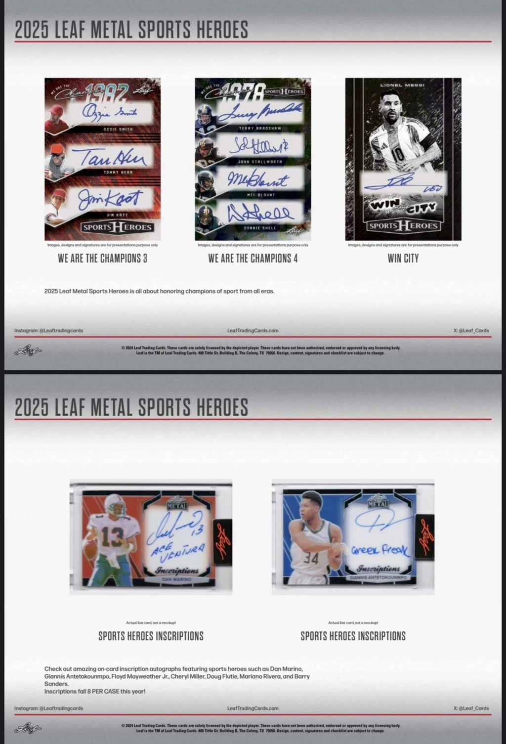 2025 Leaf Metal Sports Heroes Multi Sport Hobby Box