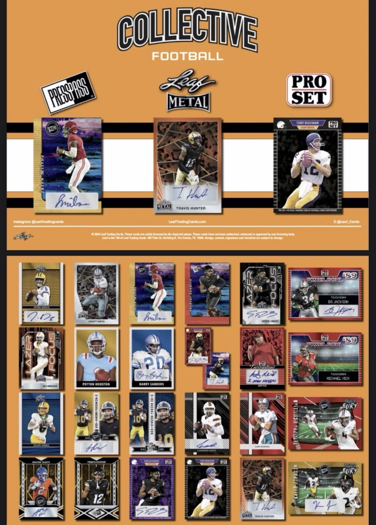 2024 Leaf Collective Football Hobby Box