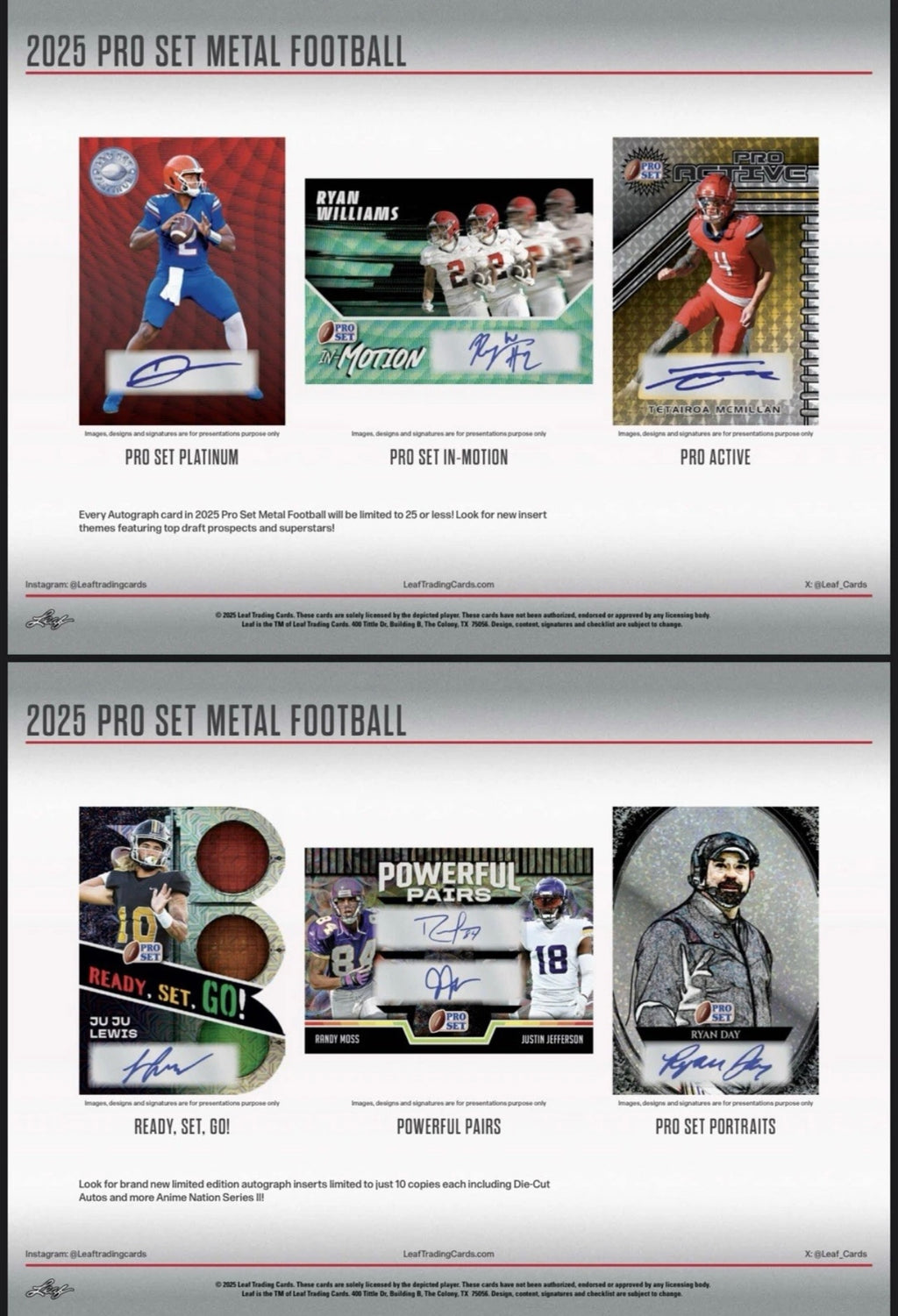 2025 Leaf Pro Set Metal Football Super Box