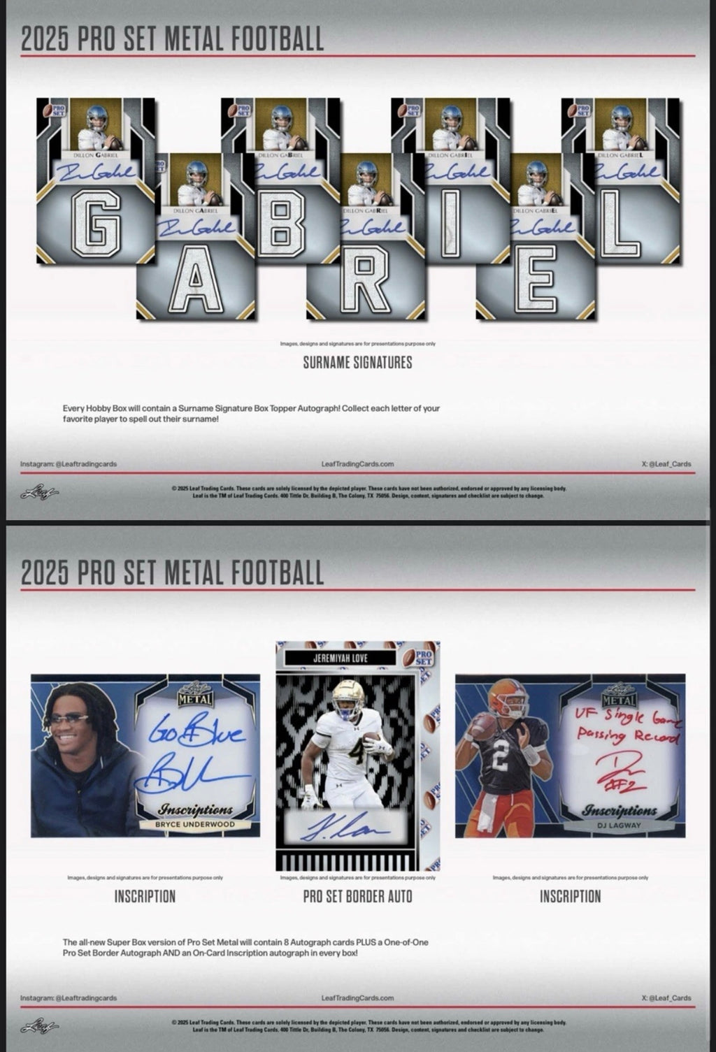 2025 Leaf Pro Set Metal Football Super Box