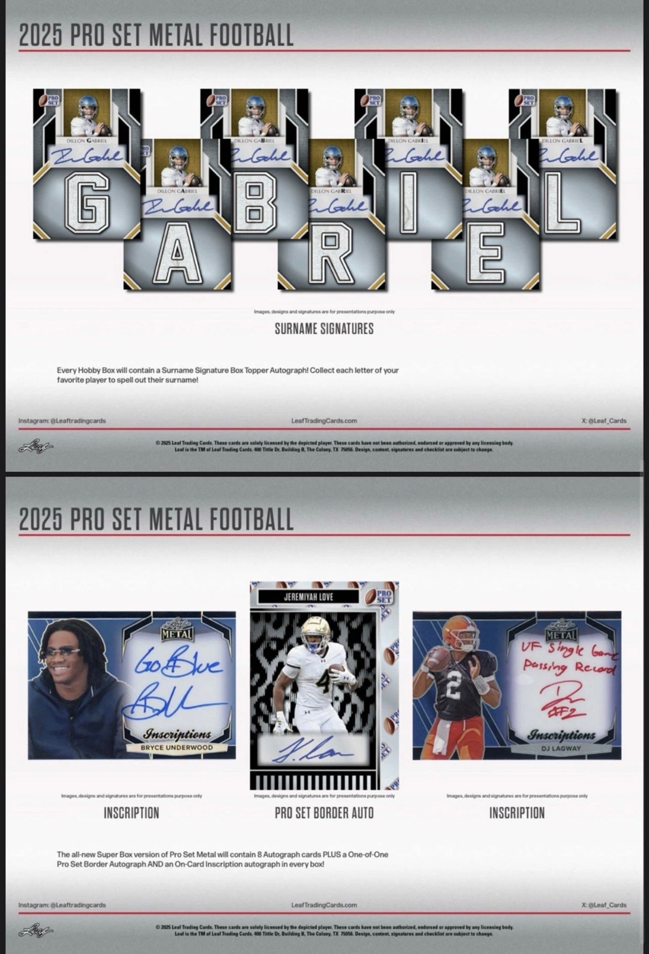 2025 Leaf Pro Set Metal Football Super Box