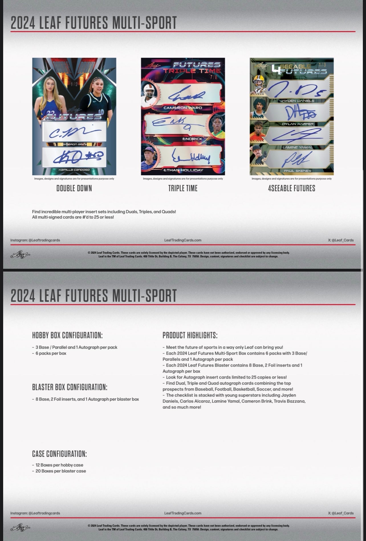 2024 Leaf Futures Multi Sport Hobby Box