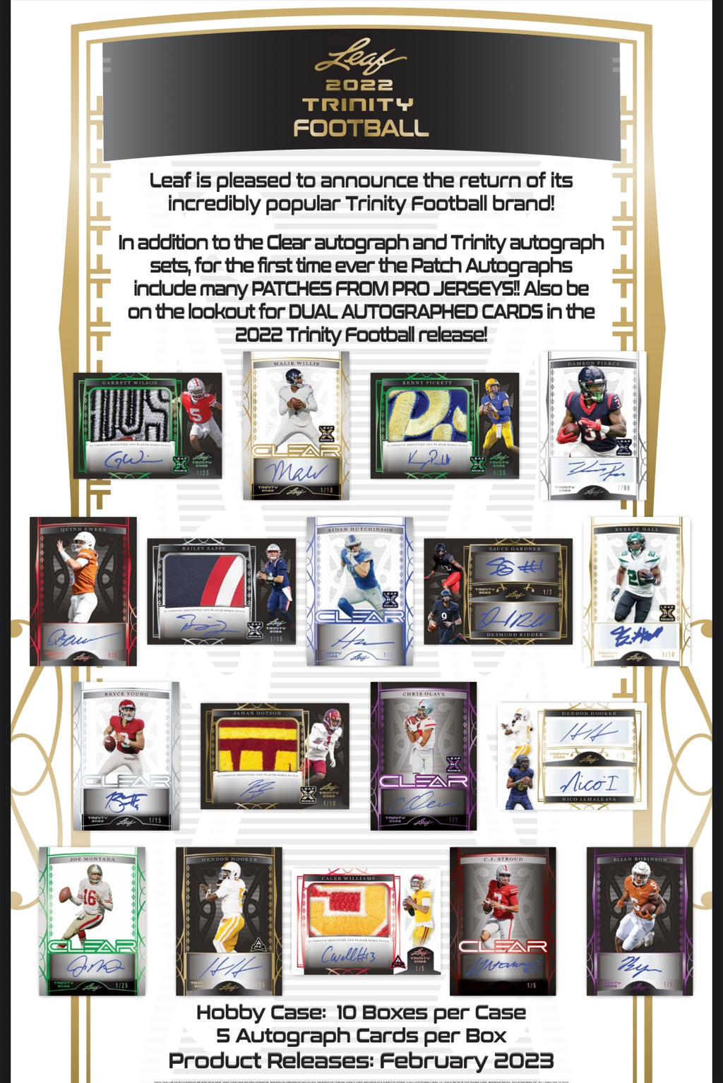 2022 Leaf Trinity Football Hobby Box