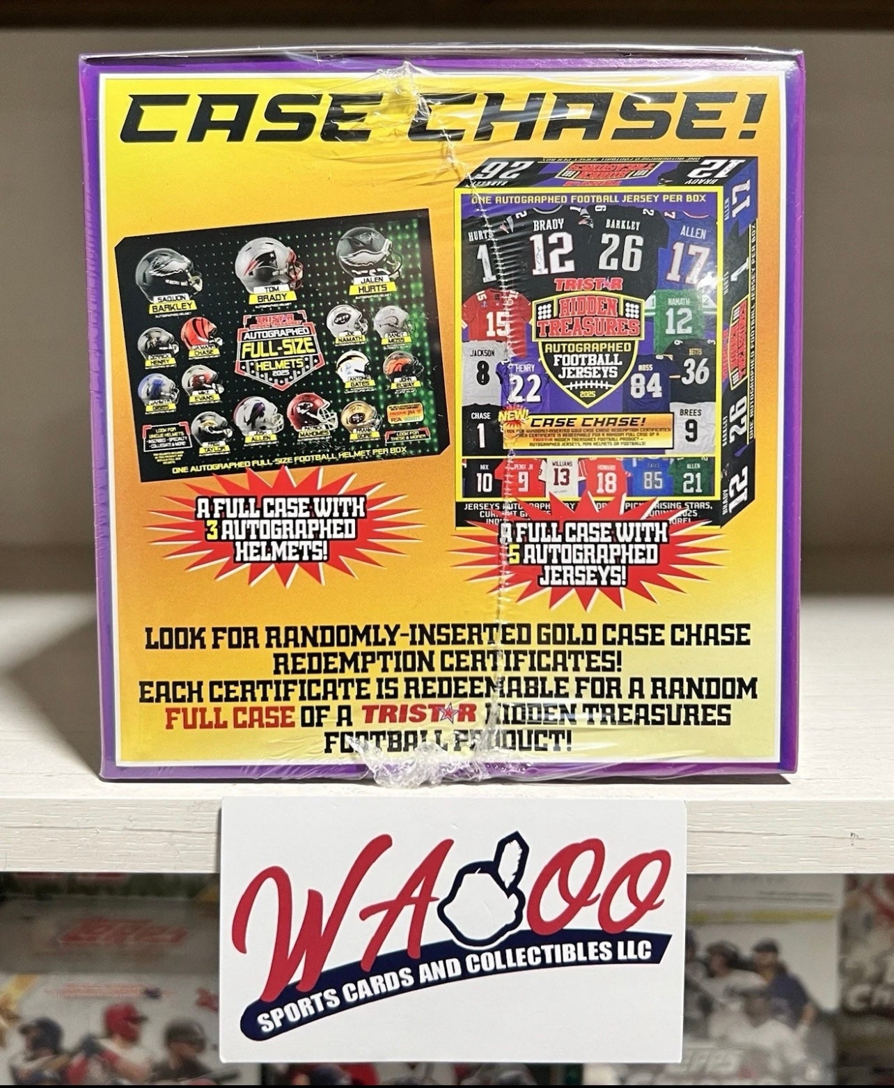 2025 Tristar Hidden Treasures Autographed Football Mini Helmet 2025 Edition Box