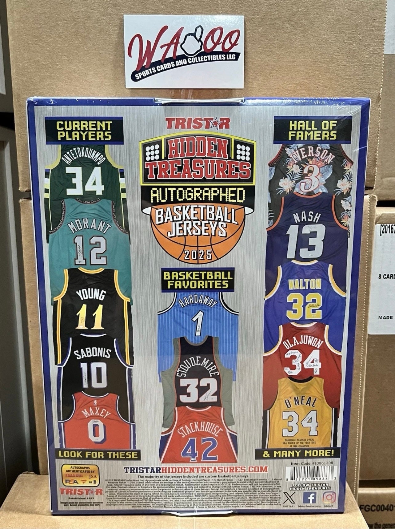 2025 TriStar Hidden Treasures Autographed Basketball Jersey Hobby Box