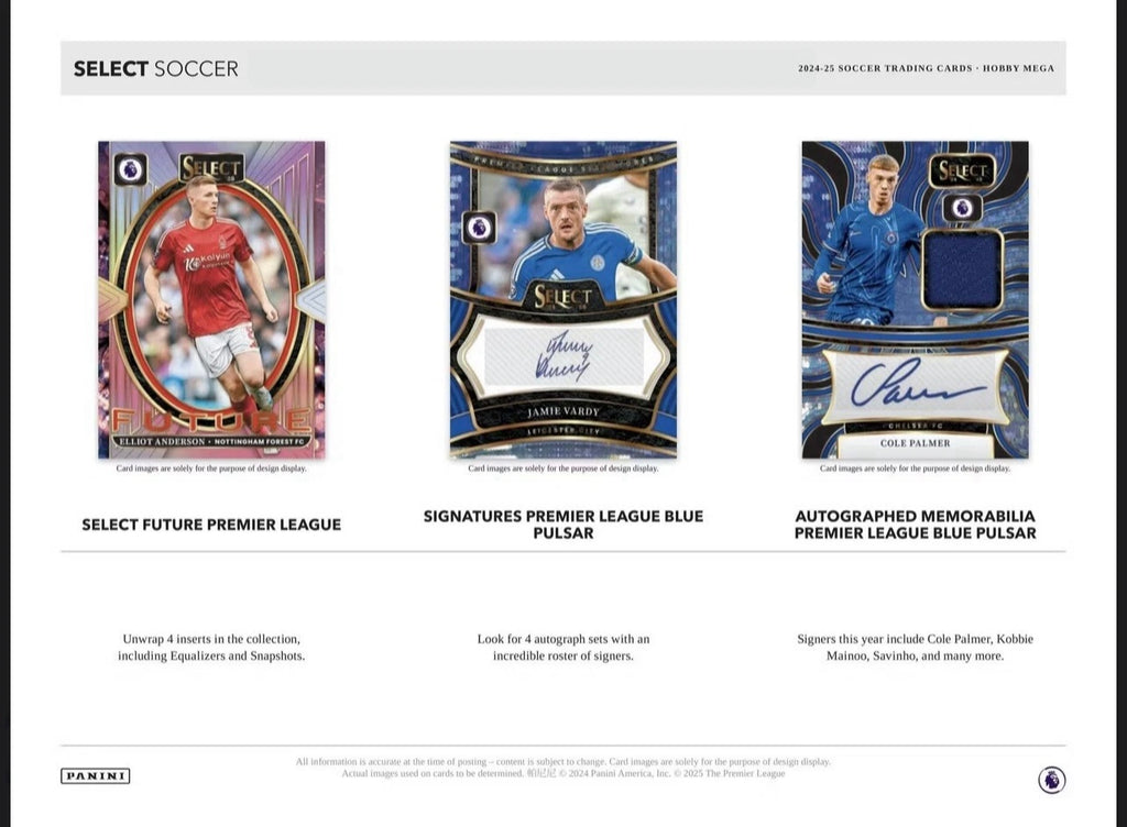 2024/25 Panini Select Premier League EPL Soccer Hobby Mega Box