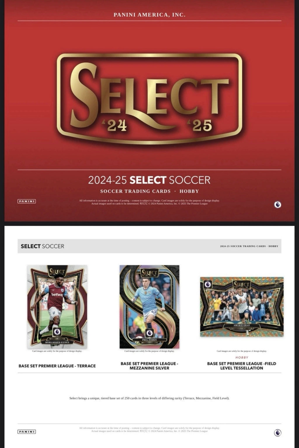2024/25 Panini Select Premier League EPL Soccer Hobby Box
