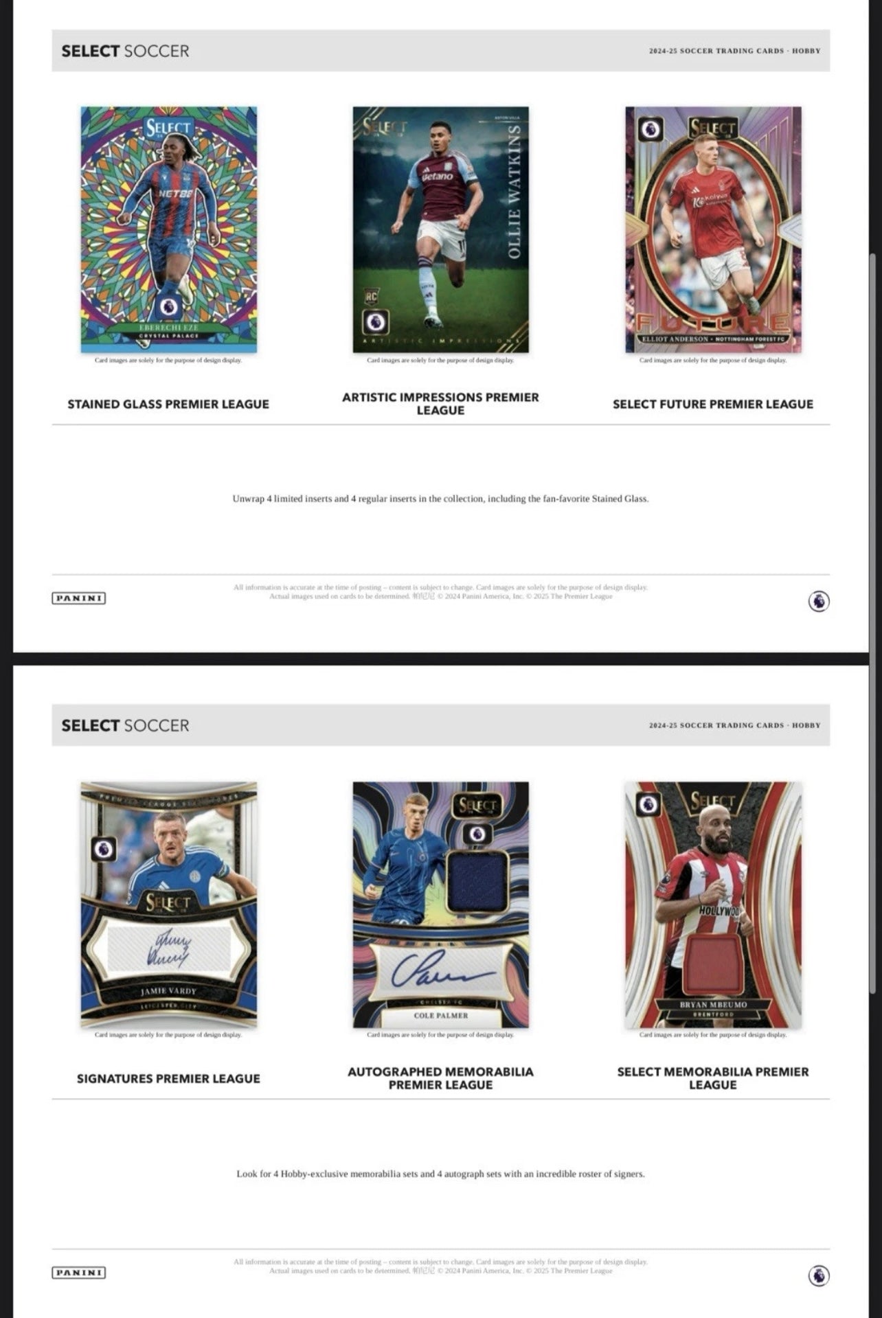 2024/25 Panini Select Premier League EPL Soccer Hobby Box