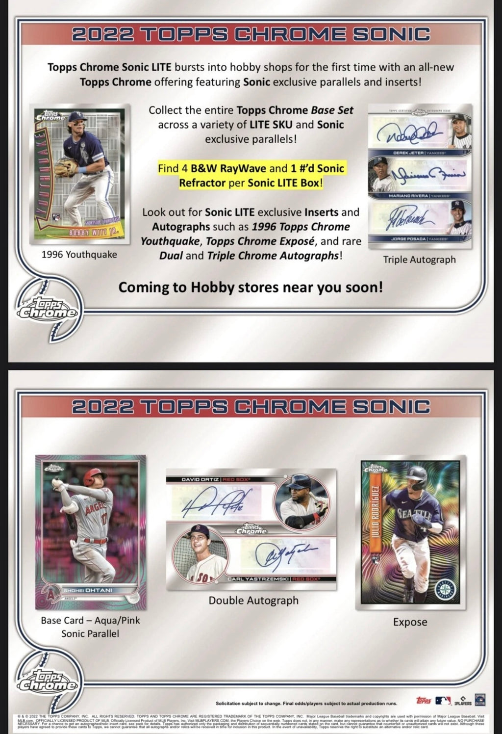 2022 Topps Chrome Sonic Baseball Hobby Lite Box
