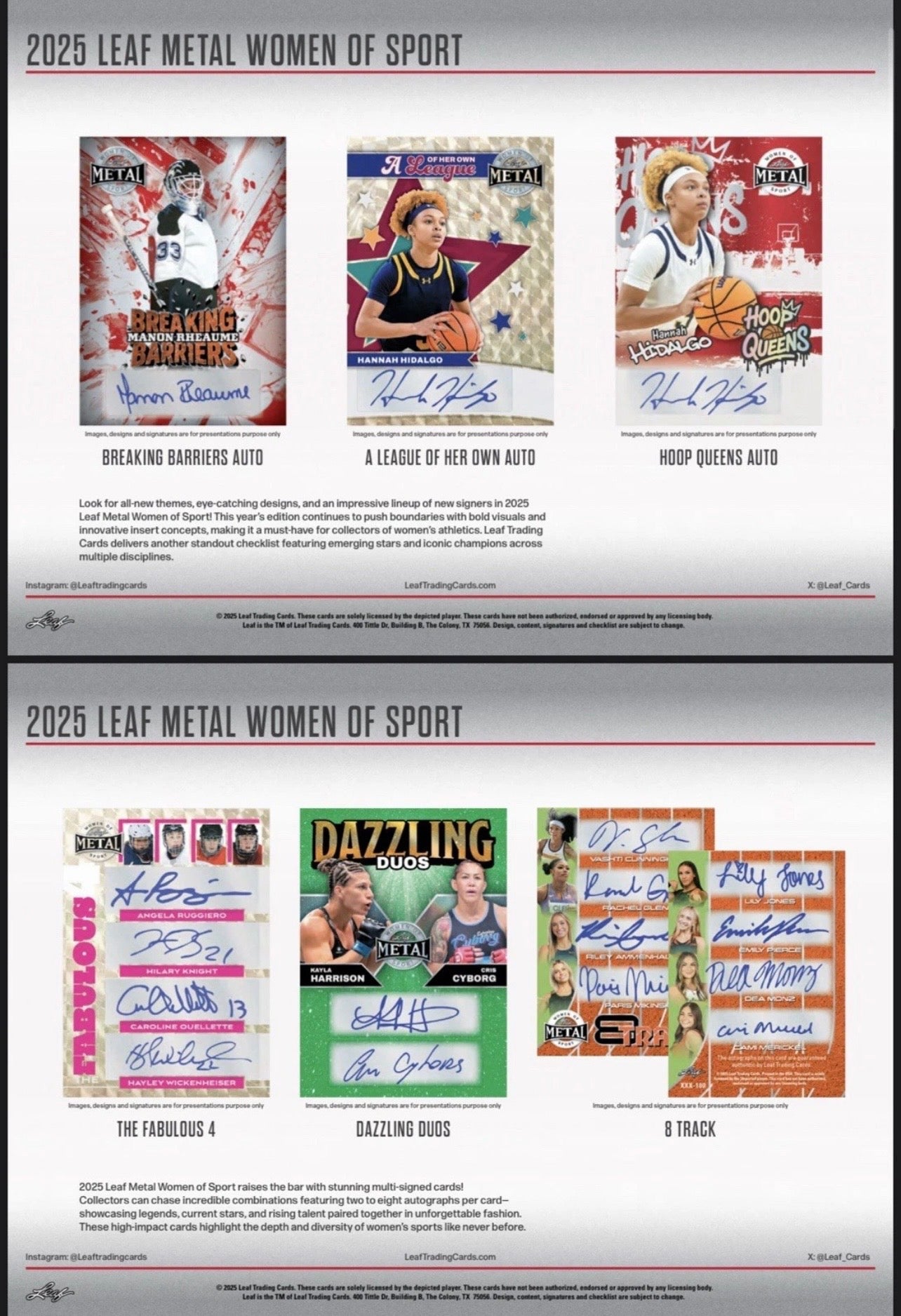 2025 Leaf Metal Women of Sport Box