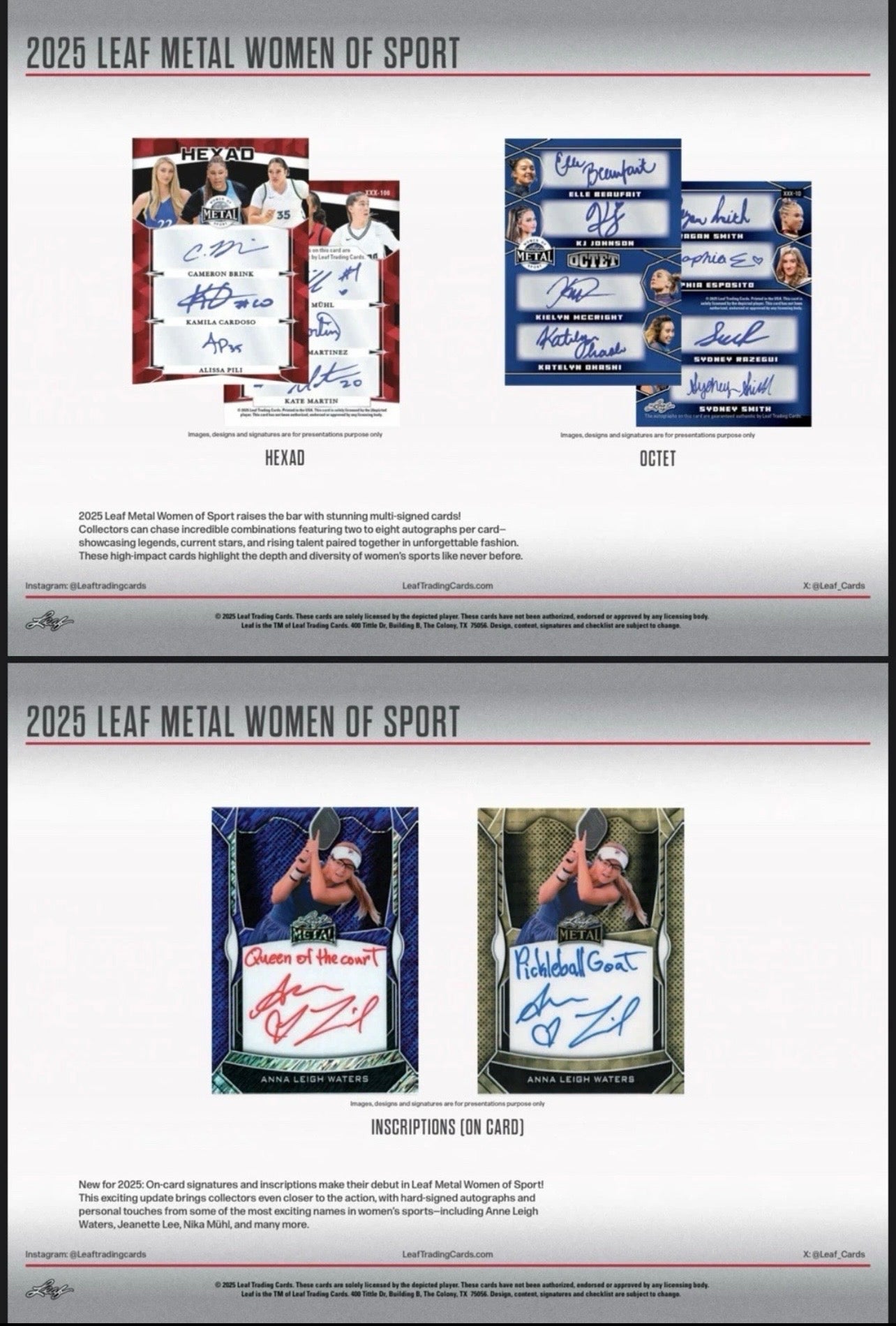 2025 Leaf Metal Women of Sport Box