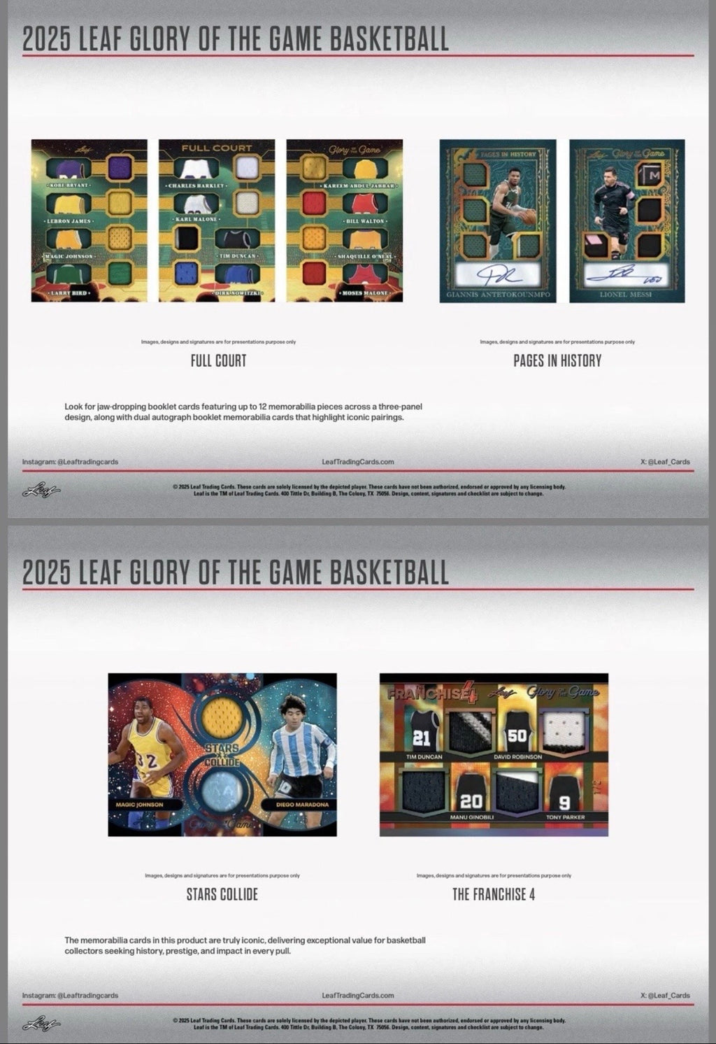 2025 Leaf Glory of the Game Basketball Hobby Box