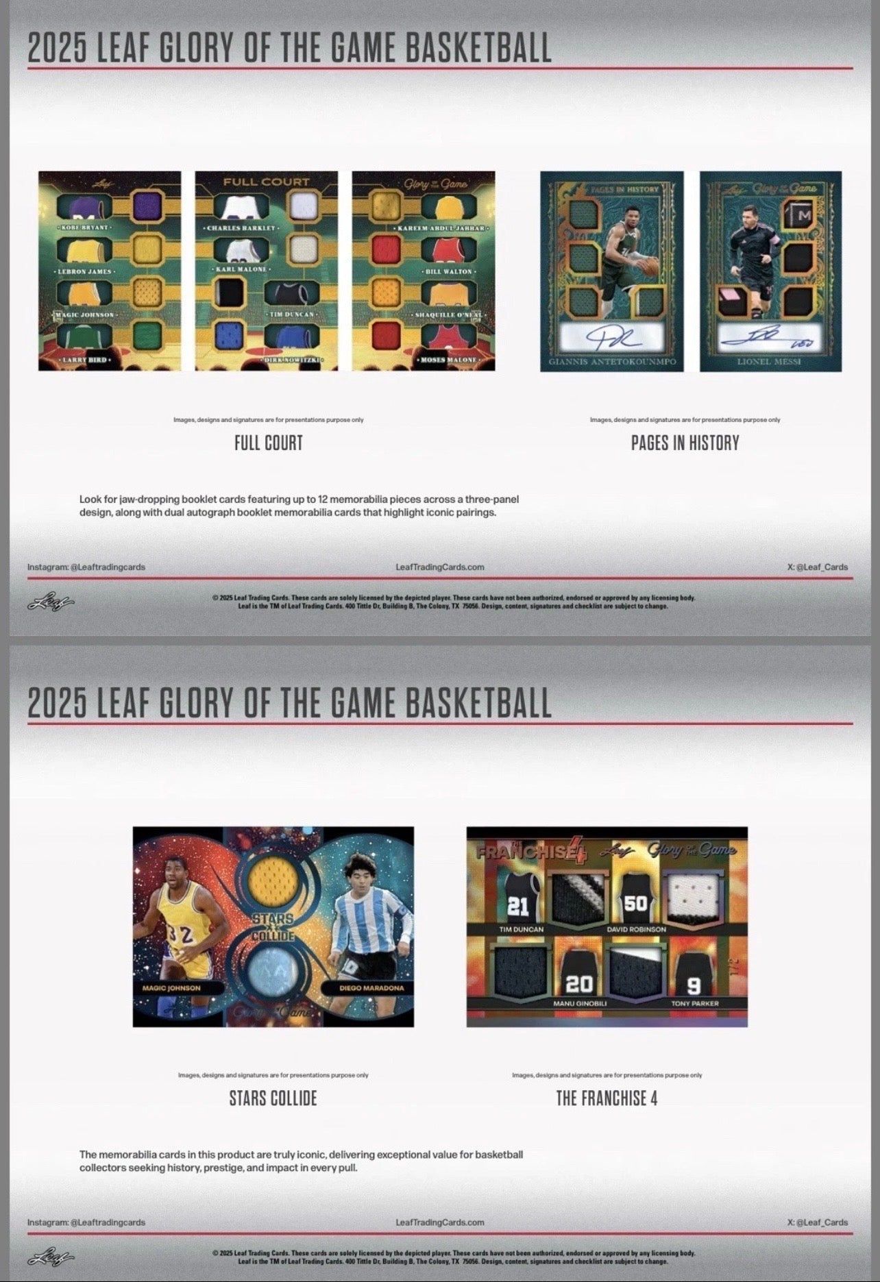 2025 Leaf Glory of the Game Basketball Hobby Box