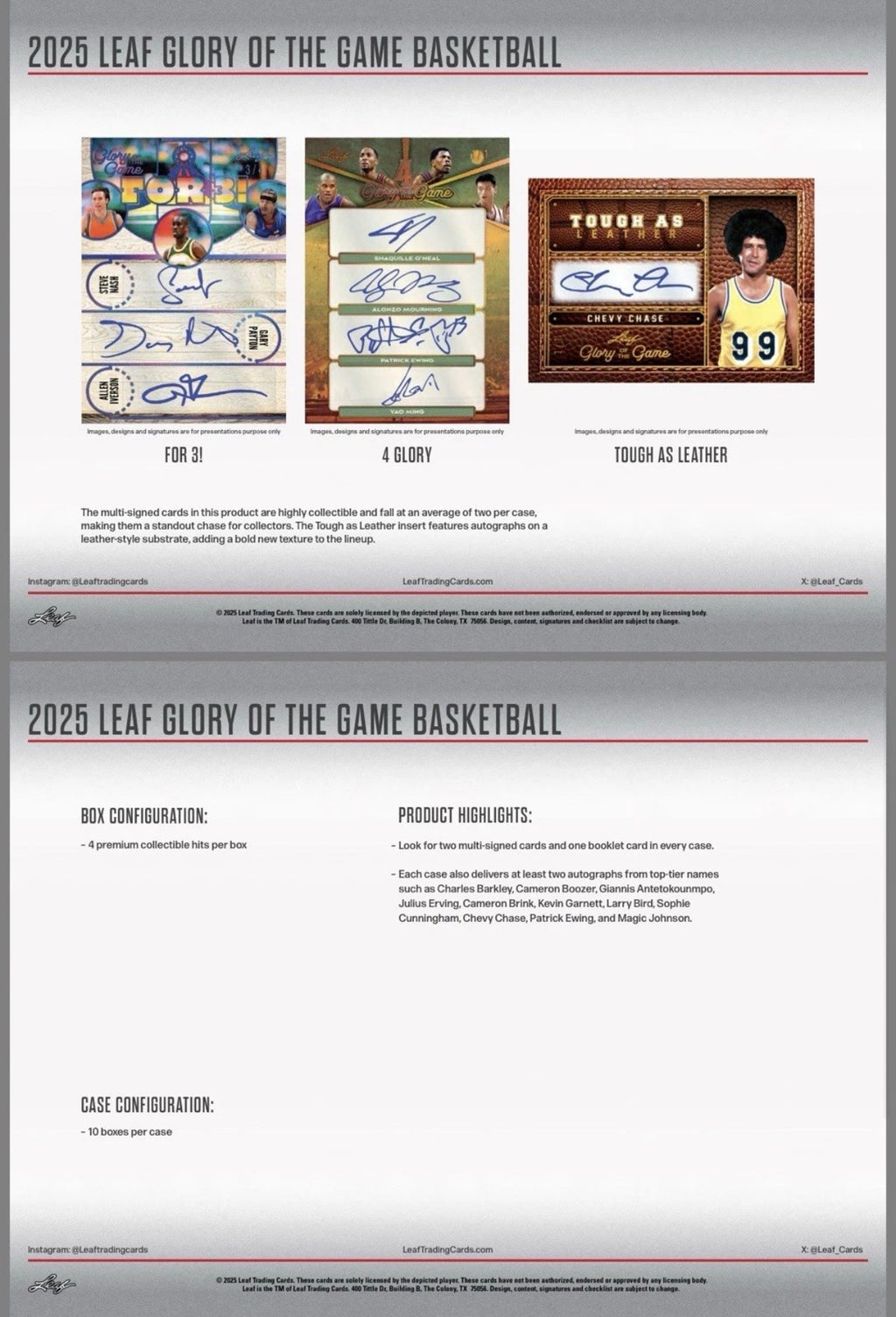 2025 Leaf Glory of the Game Basketball Hobby Box